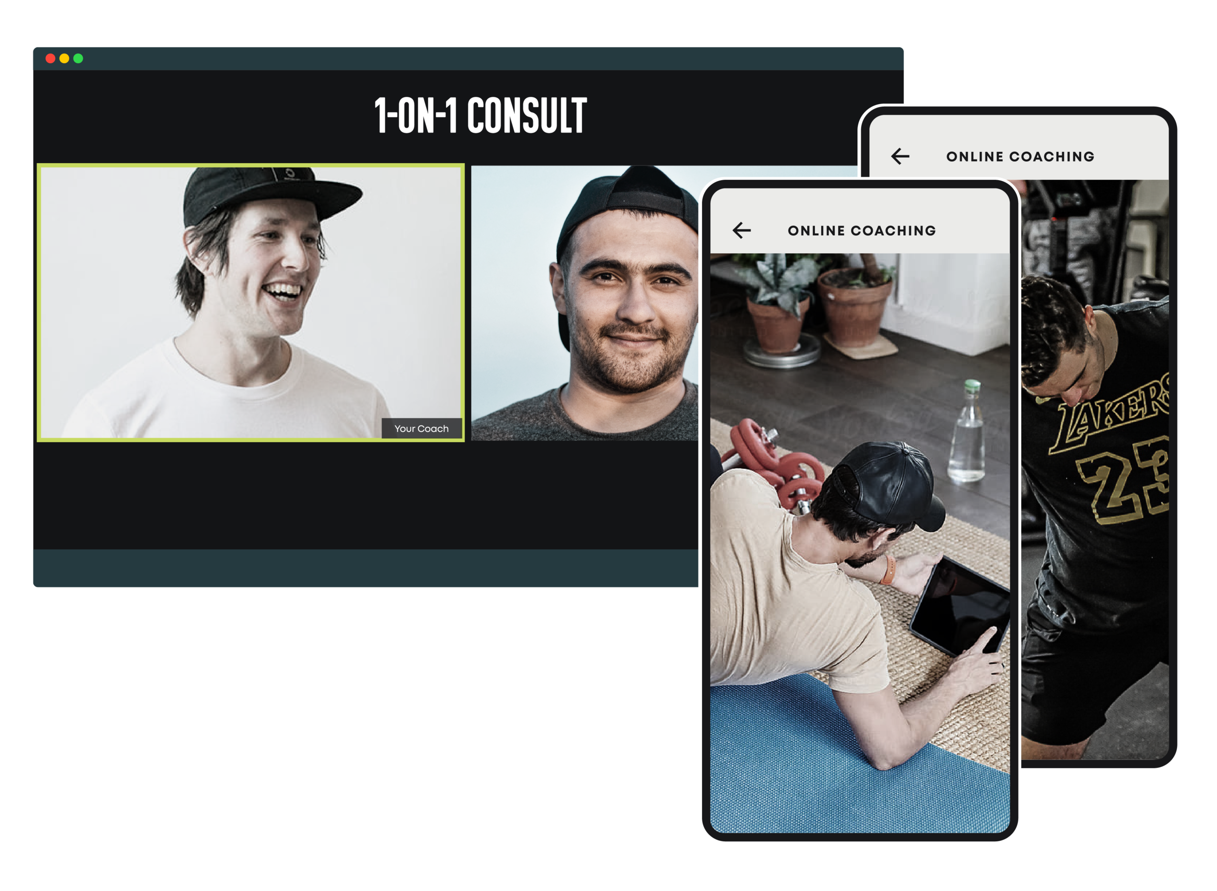 online coaching with one-on-one consulting with professional personal trainers