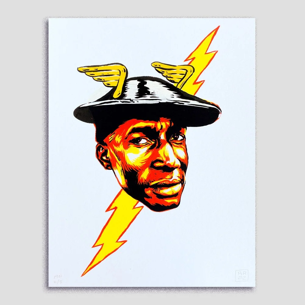 Grandmaster Flash (Joseph Saddler) Embellished 9x7 Print