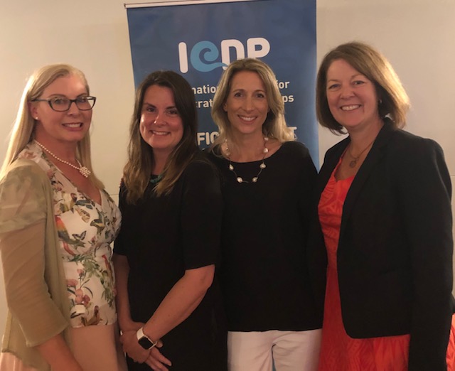 Trish Mackie-Smith, Co-Fouder of inndox (left), with fellow Women In Business associates at Australia-Pacific Connections for a Digital Future conference located at Parliament House, Brisbane