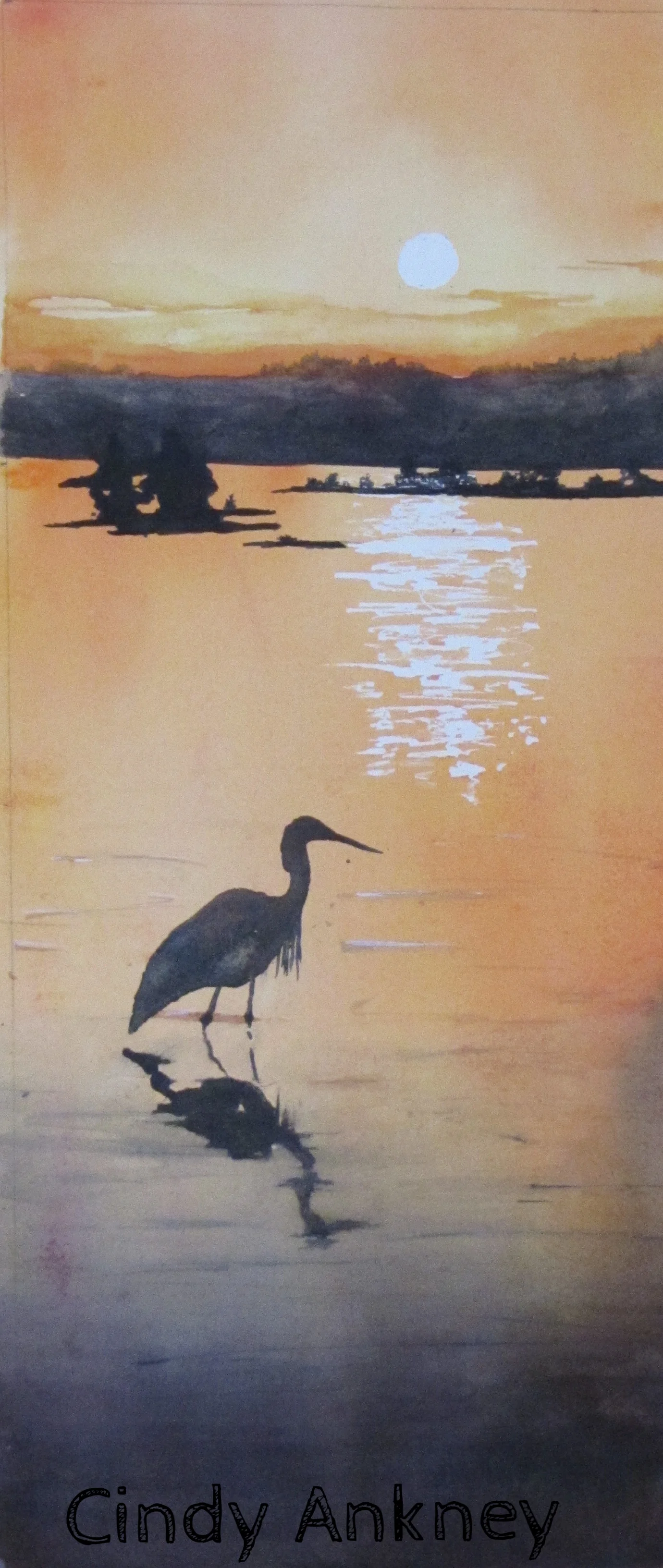 Crane Silhouette - Cindy Ankney