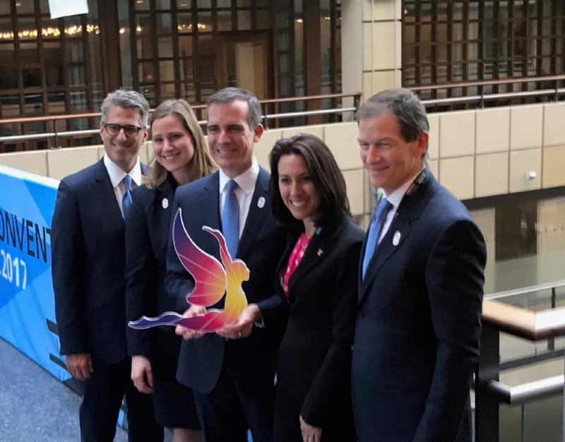  Casey, Angela, Mayor Garcetti, Janet, Gene - SportAccord 2017