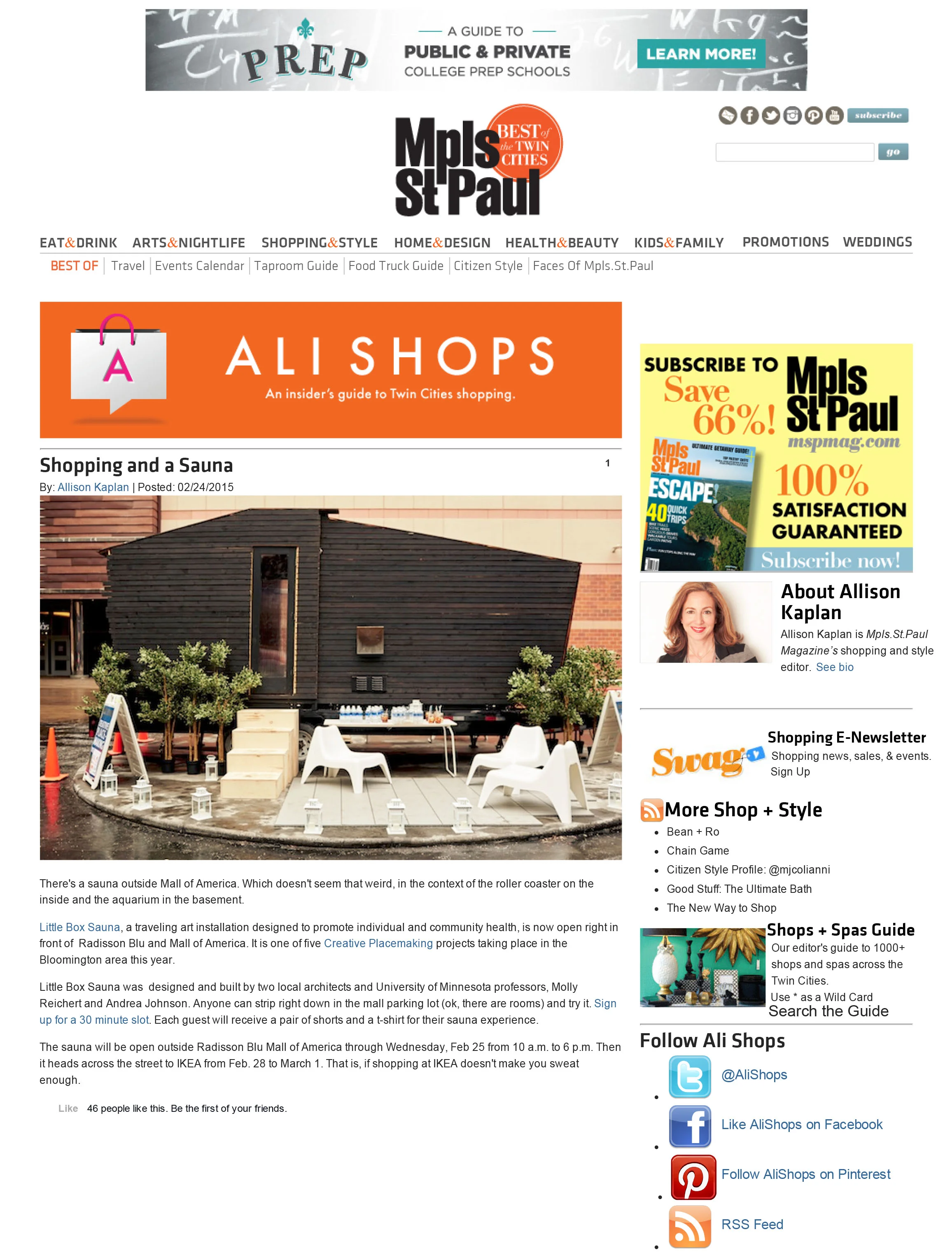 Mpls.St.Paul Magazine Story