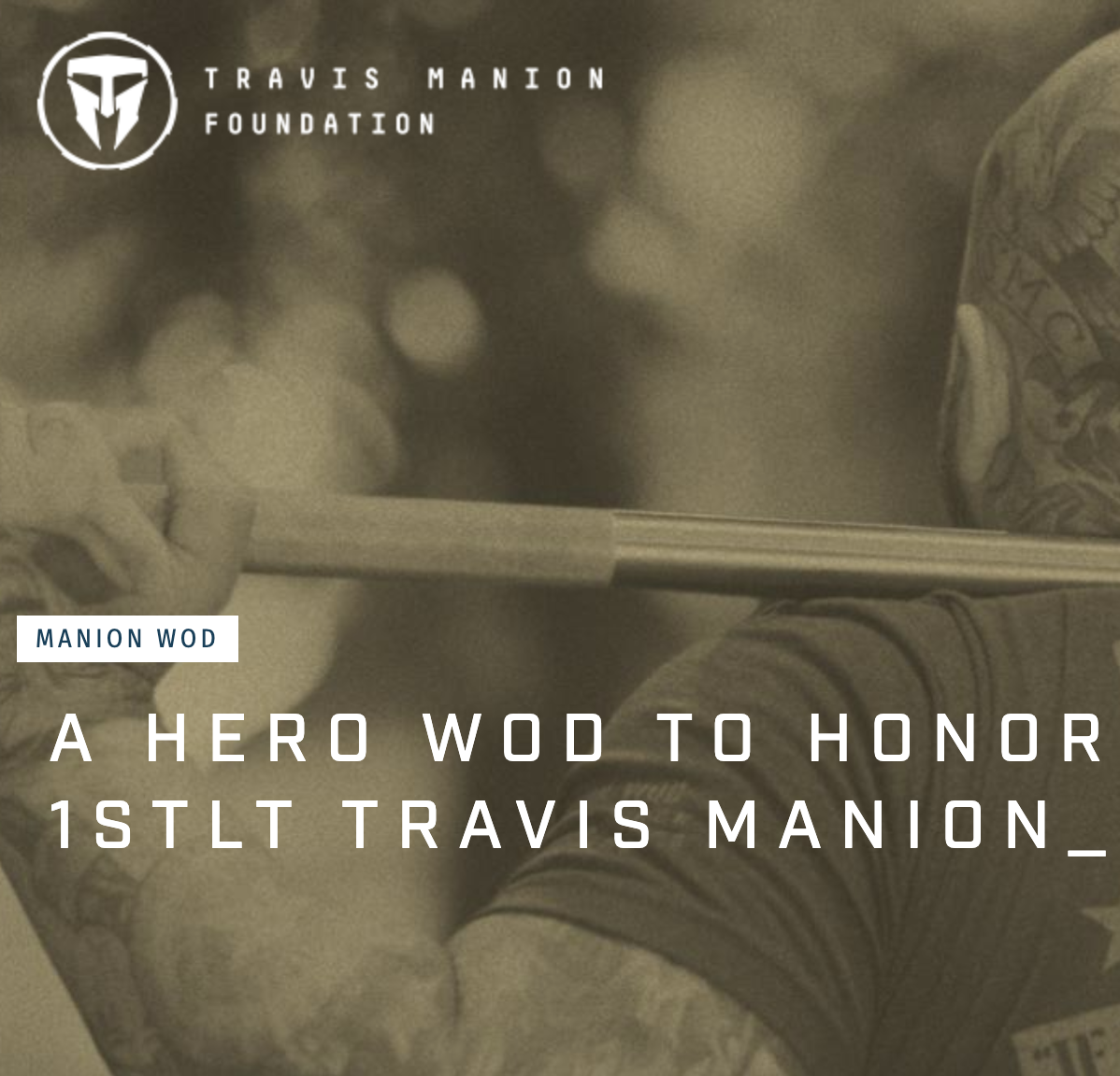 Travis Manion Foundation: Manion WOD - April 26th, 2025