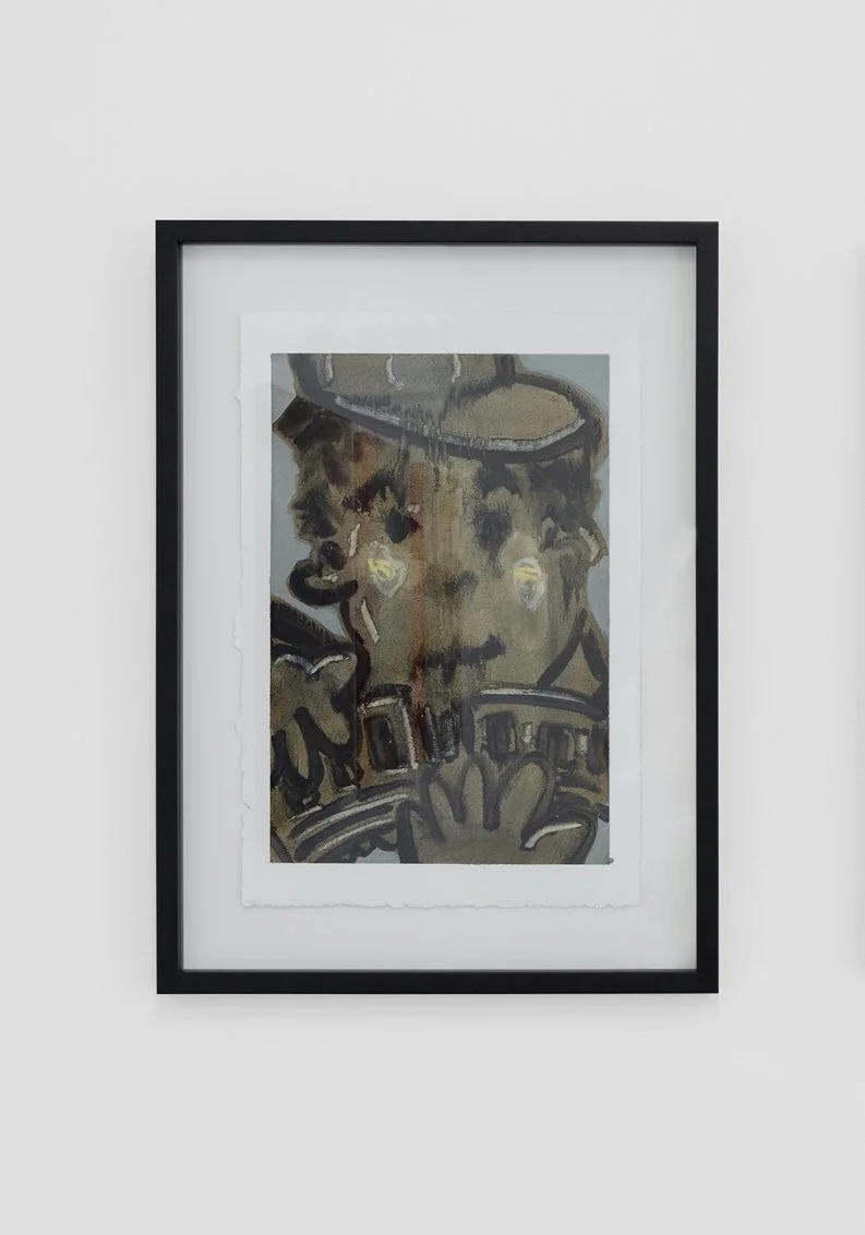 Rhys Viorr oil painting on paper, framed in melbounre australia at art gallery