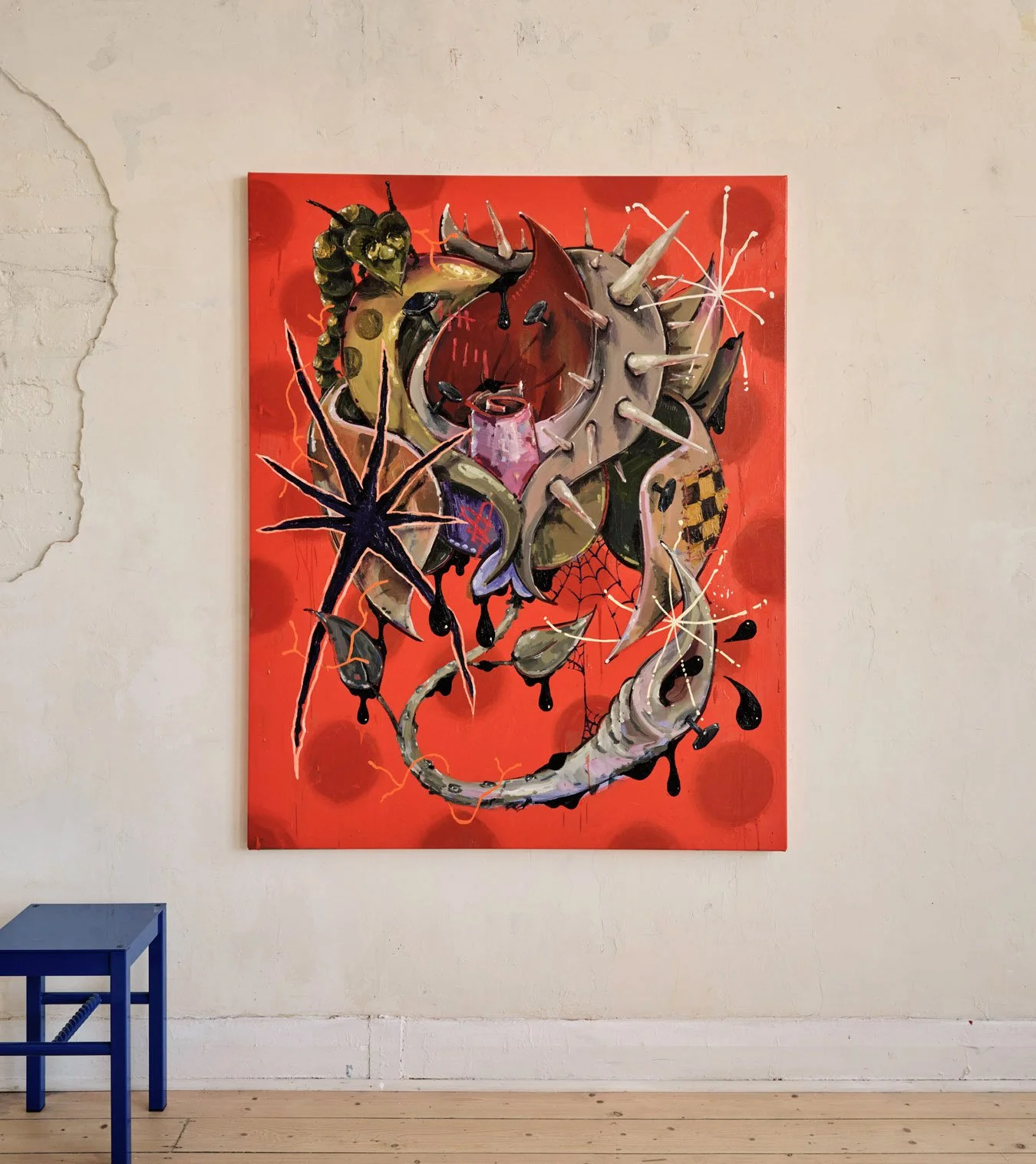 flower painting with oil paint by rhys viorr
