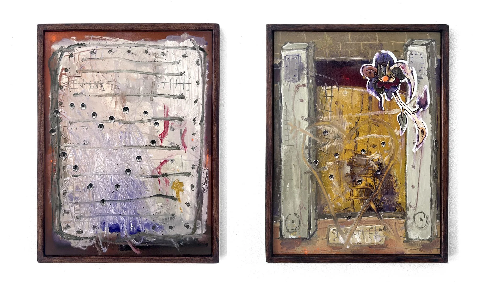 diptych paintings by rhys viorr