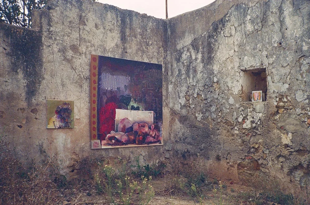 art exhibition by Rhys Viorr in Lisbon Portugal, shown in the ruins