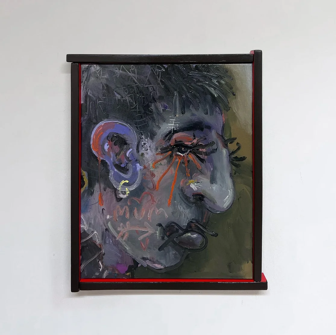 Rhys Viorr oil paint portrait in custom frame