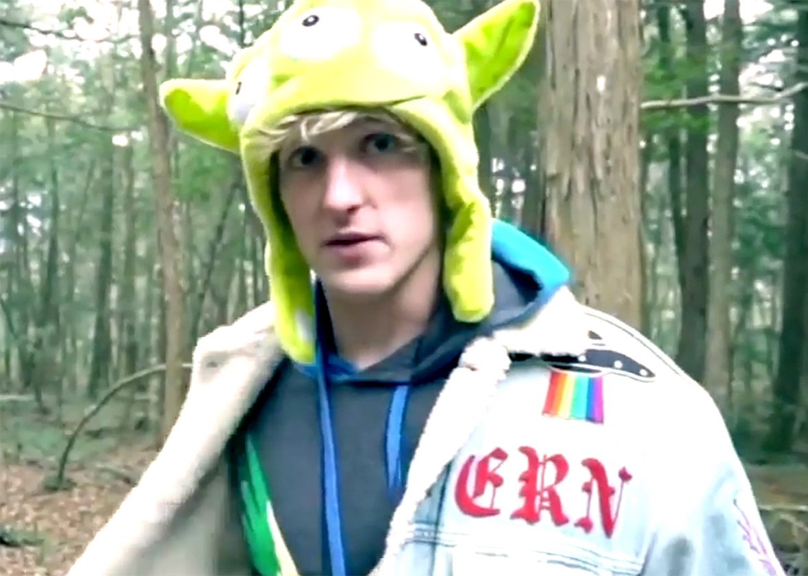 Screencap from Logan Paul’s now-deleted YouTube video