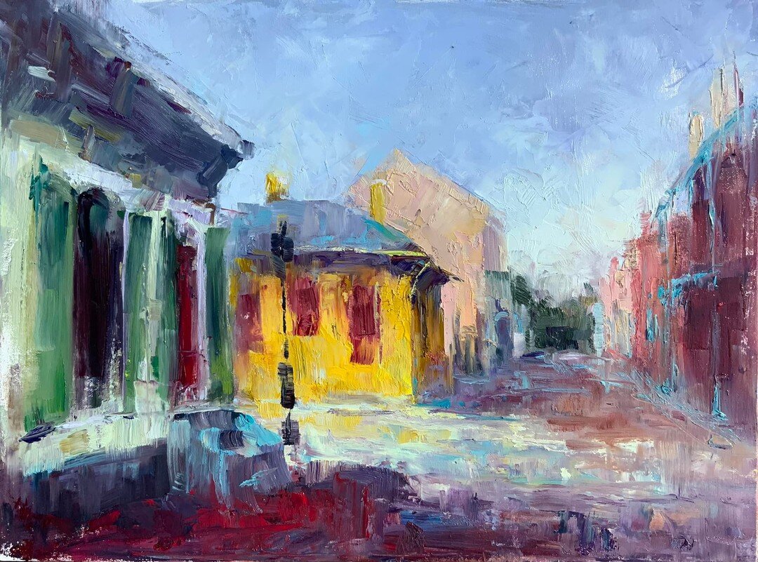 One more addition to expressive New Orleans oil sketches ⚜️
#nola #oilpainting #Cityscape #oilpainting #oiloncanvas #neworleans #louisianaartists #loosebrushstrokes #sunnycity