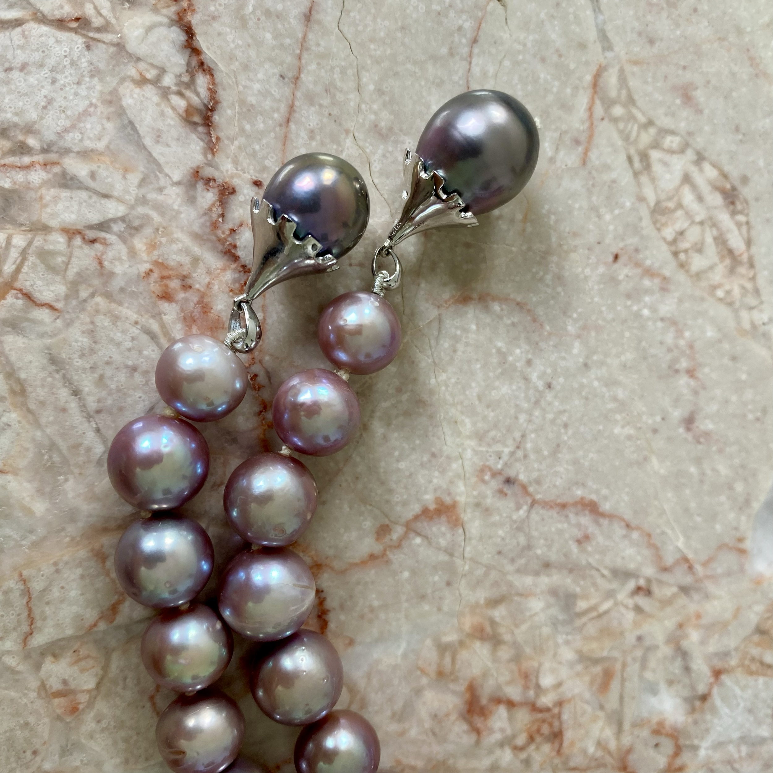 By Danilova, Pink Edison Pearl & Dark Tahitian Pearl, Rope Length Necklace12.png