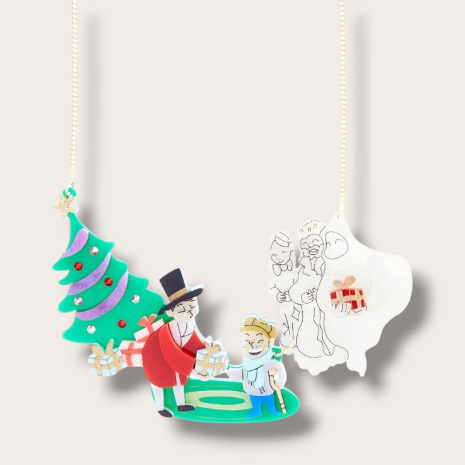 La Vidriola, A Christmas Carol, Acrylic Necklace