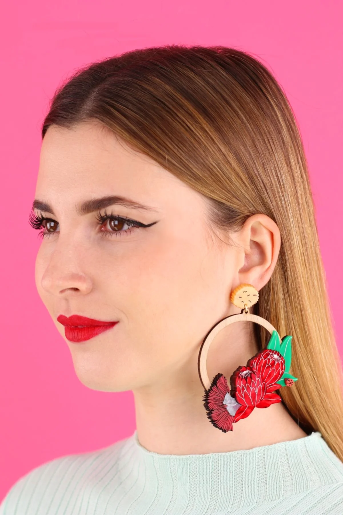 Danilova, La Vidriola, Aussie Flora, Acrylic Earrings1.jpg