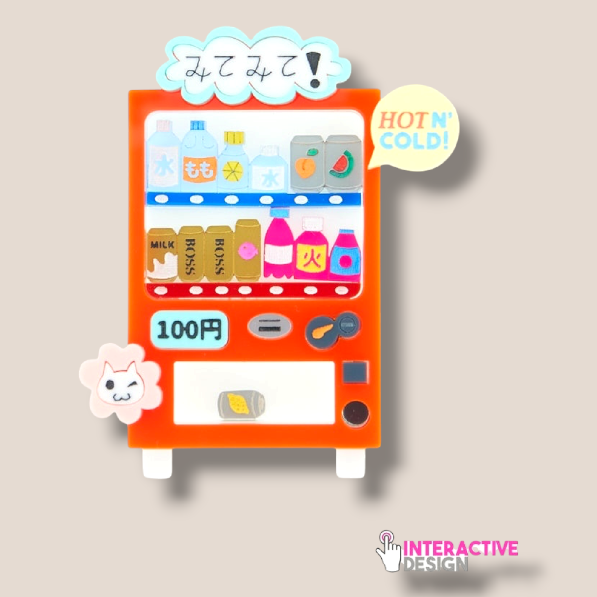 Danilova, La Vidriola, Yummy Japanese Vending Machine, Acrylic Brooch0.PNG