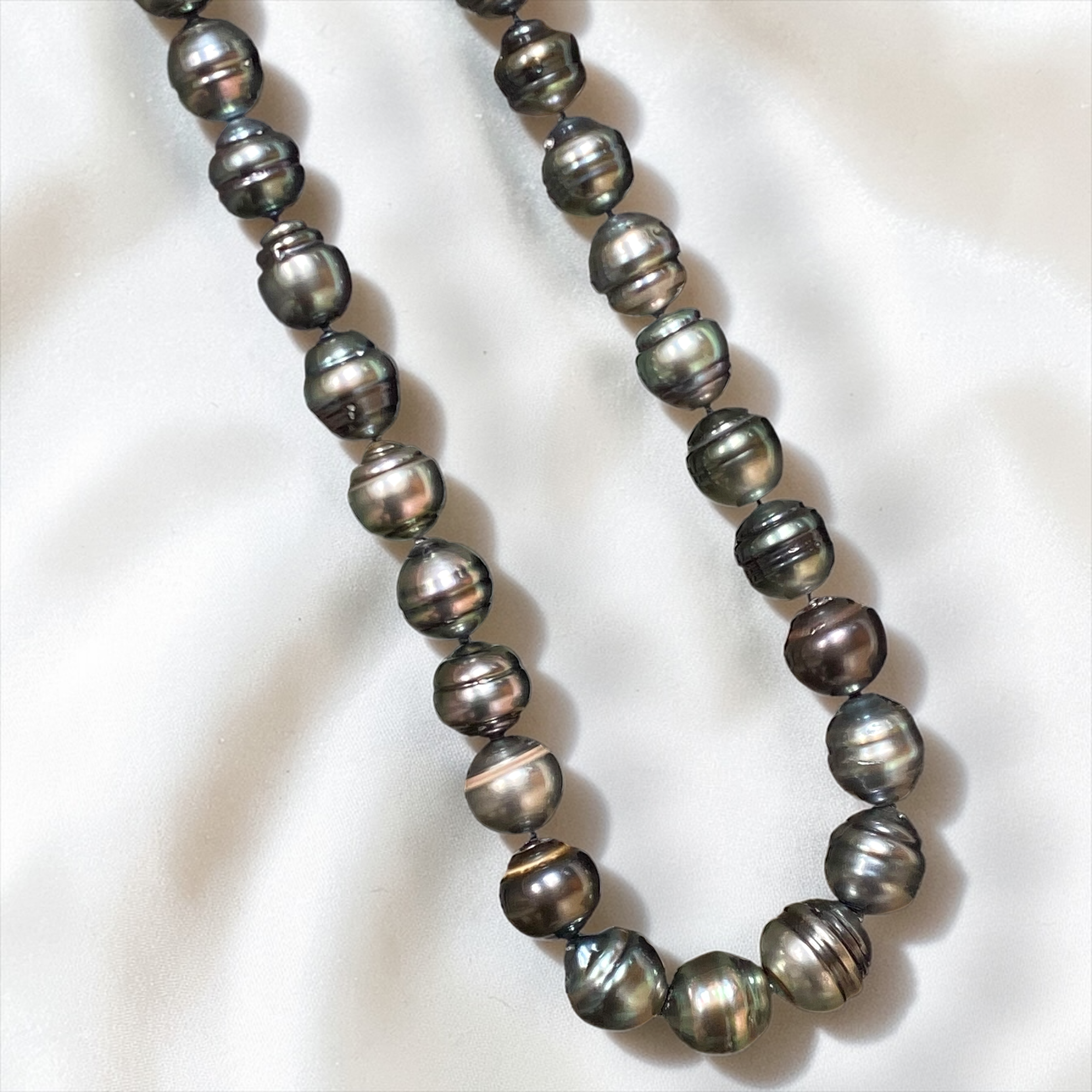 By Danilova, Dark Peacock Pearl and Turquoise Clasp Necklace18.PNG