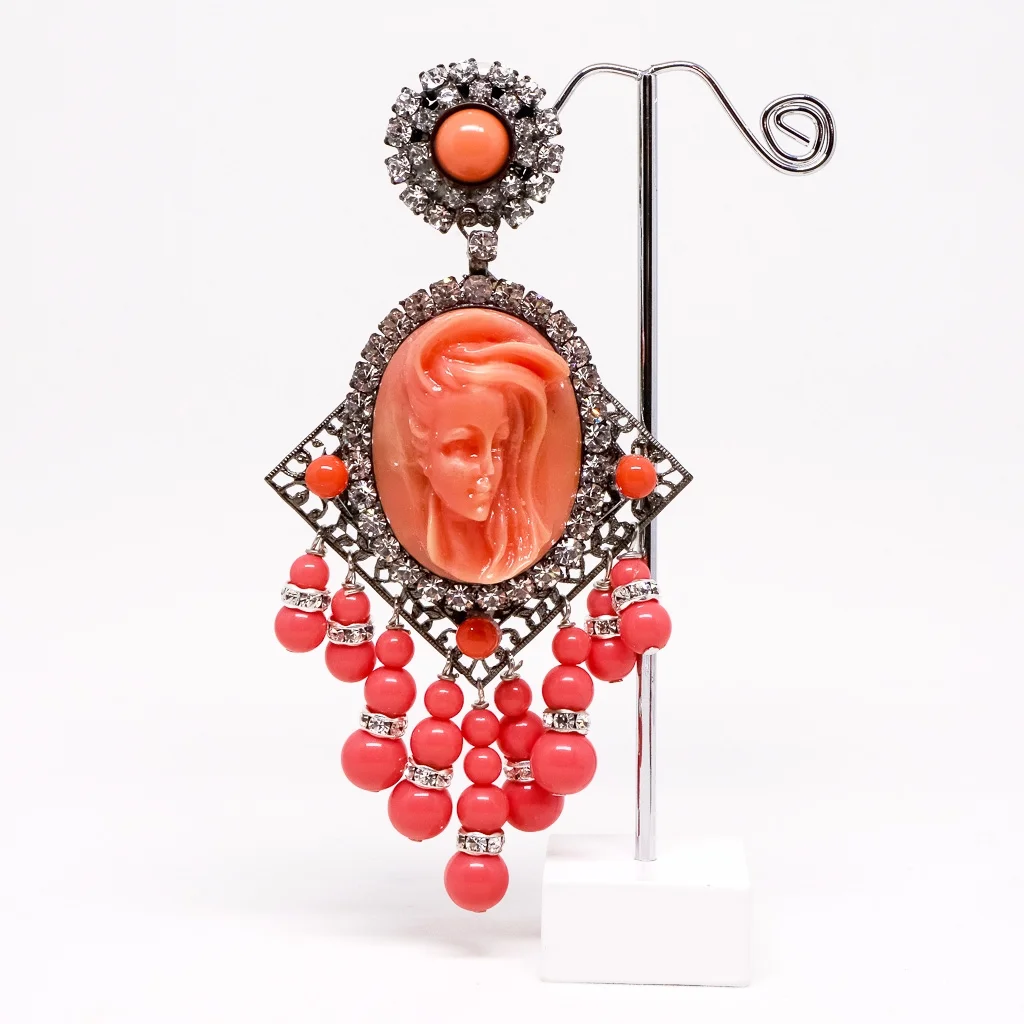 Lawrence Vrba Coral Clip-on Earrings