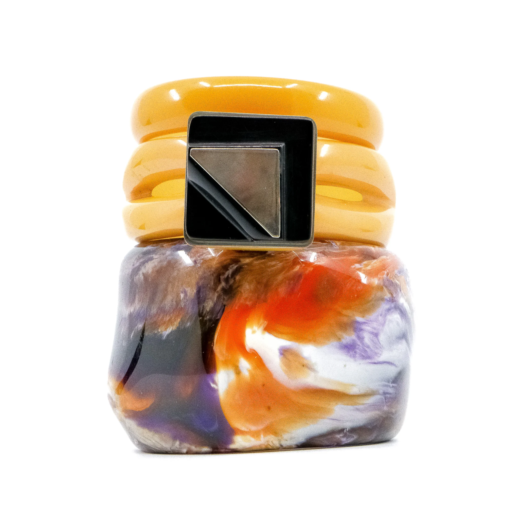 Vintage Bracelet Trio - Yellows, oranges and purples