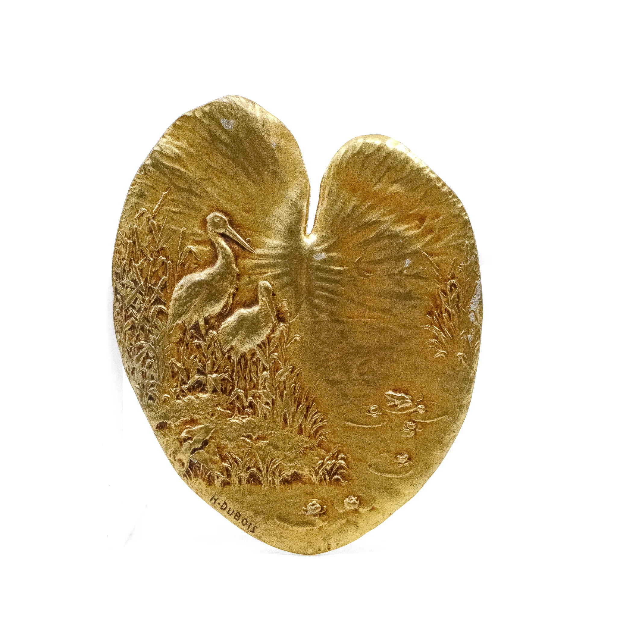 Rare Art Nouveau French Water Lily Brooch