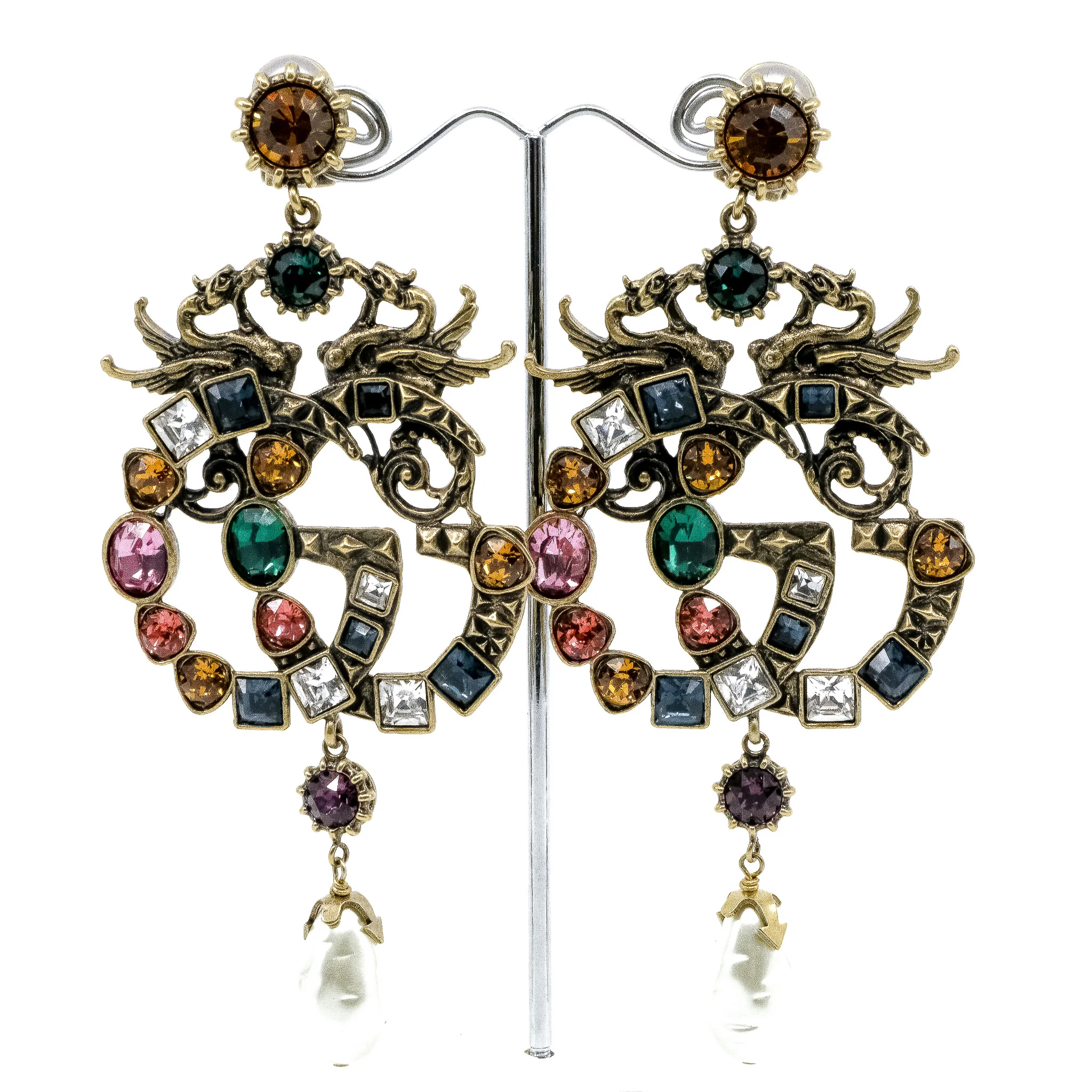 gucci crystal earrings