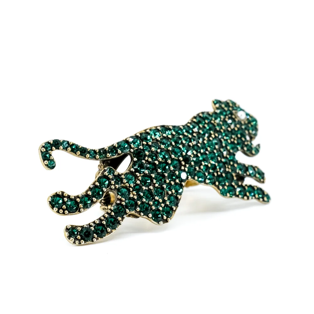 Gucci Multi-finger Tiger Ring in Green — Danilova: Fashion