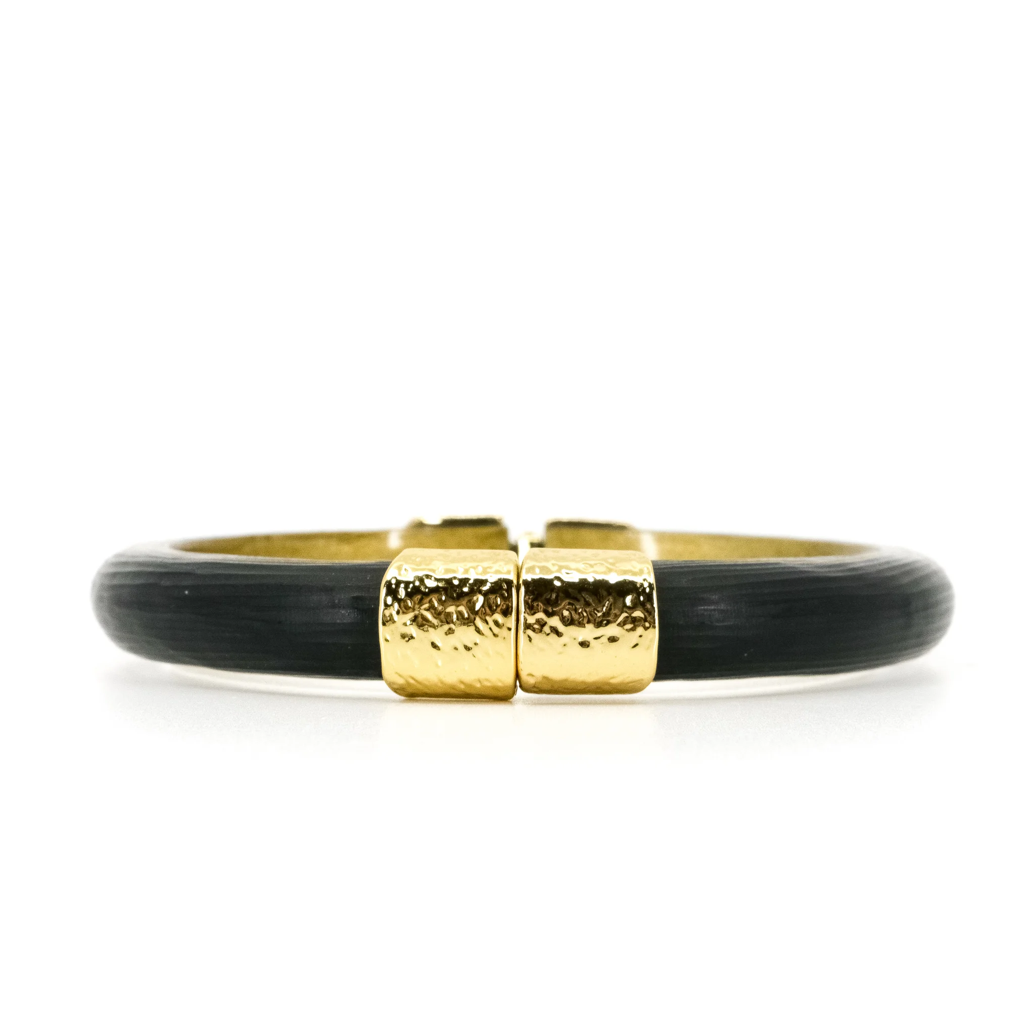 Alexis Bittar Lucite Hinged Bangle in Black