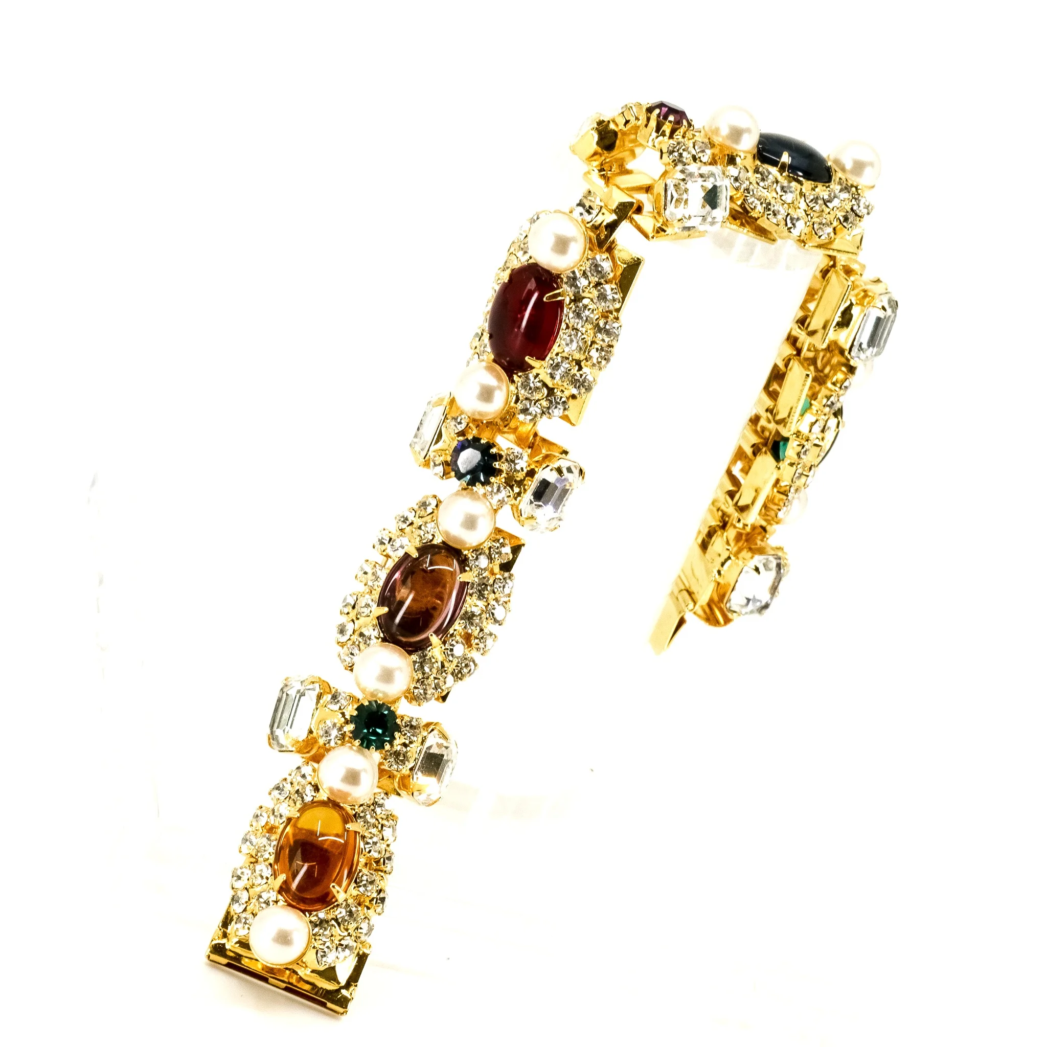 Moans Couture Bejewelled Multicolour Bracelet