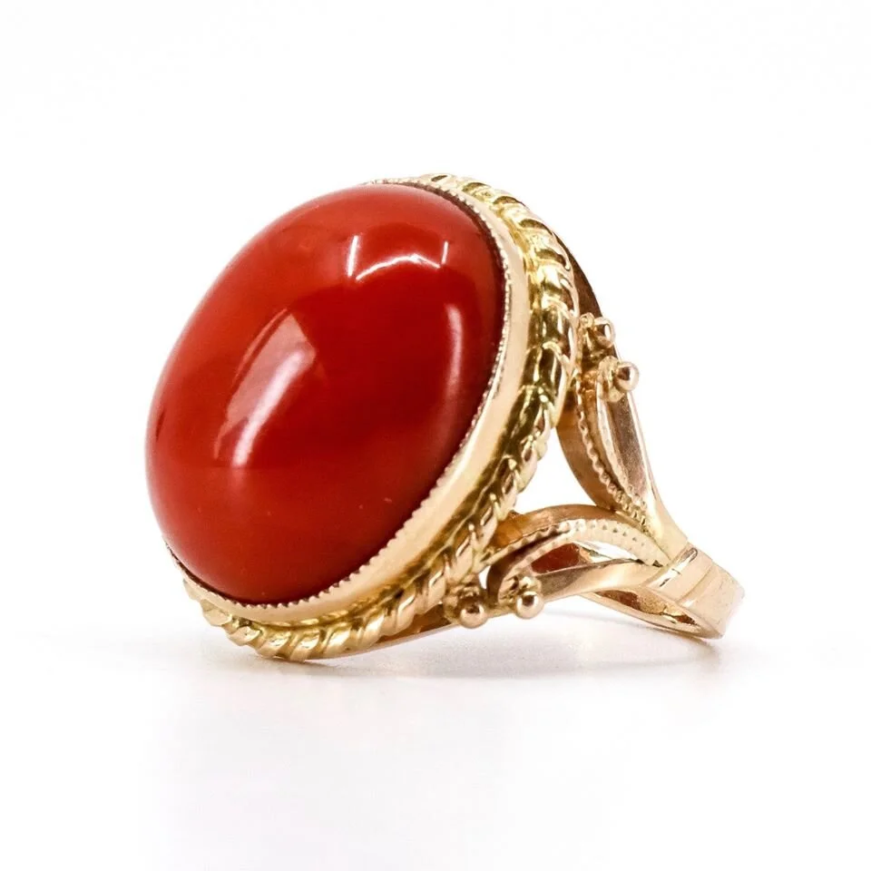 Coral, Classical Beauty Ring
