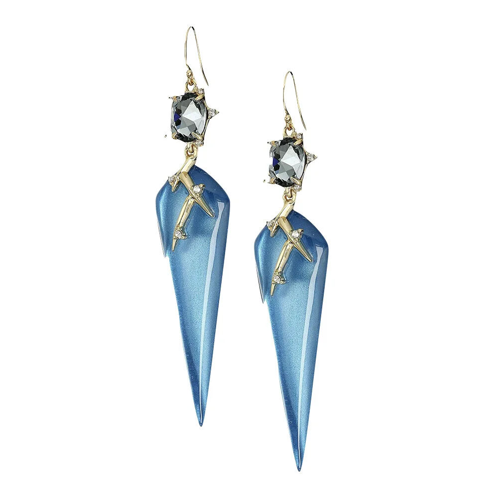 Alexis Bittar, Blue Satellite Crystal Spike Earrings — Danilova