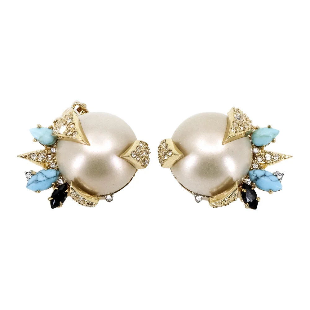 Alexis Bittar, Mosaic Futurist Button, Clip-On Earrings