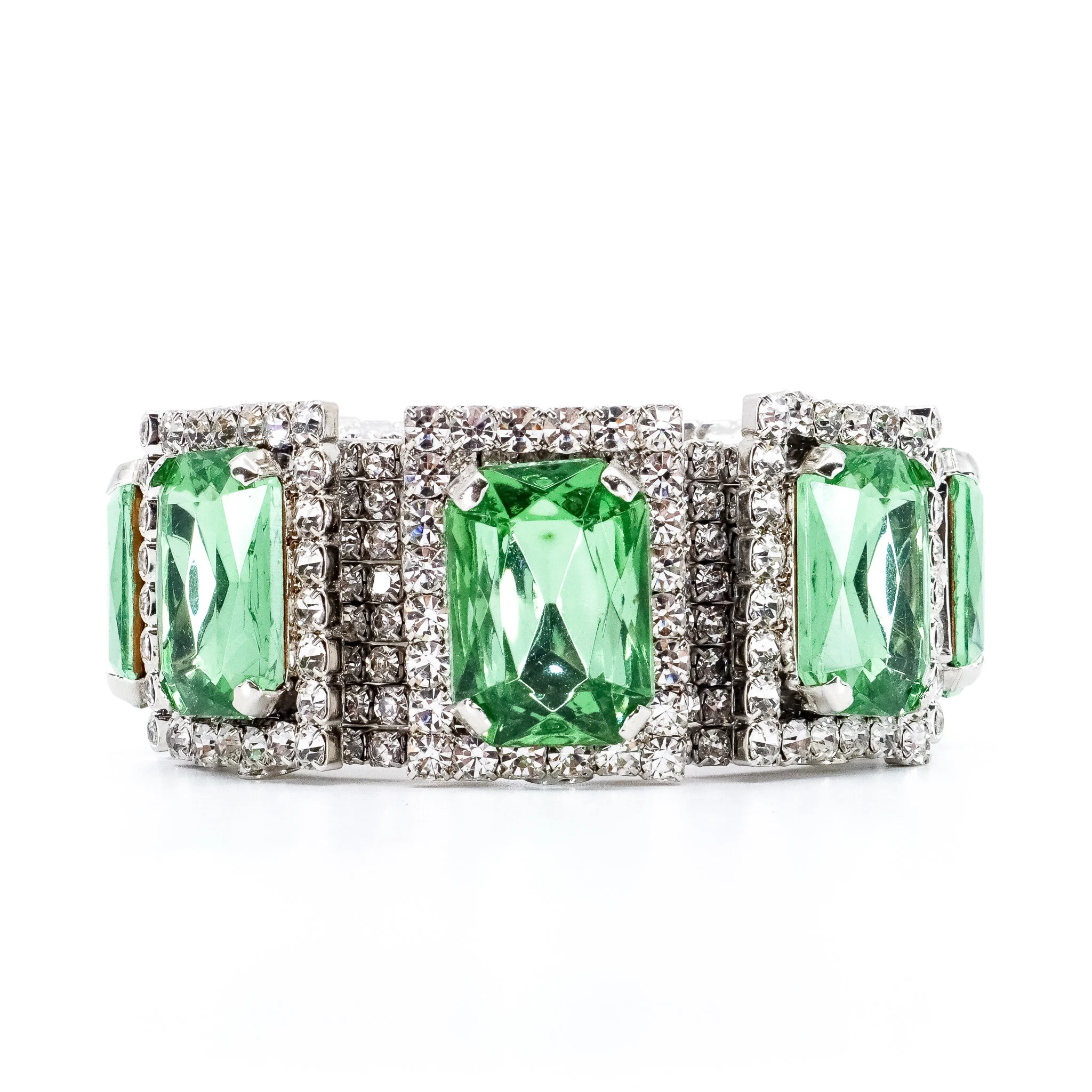 Lawrence Vrba, Crystal Green Sparkler Bracelet