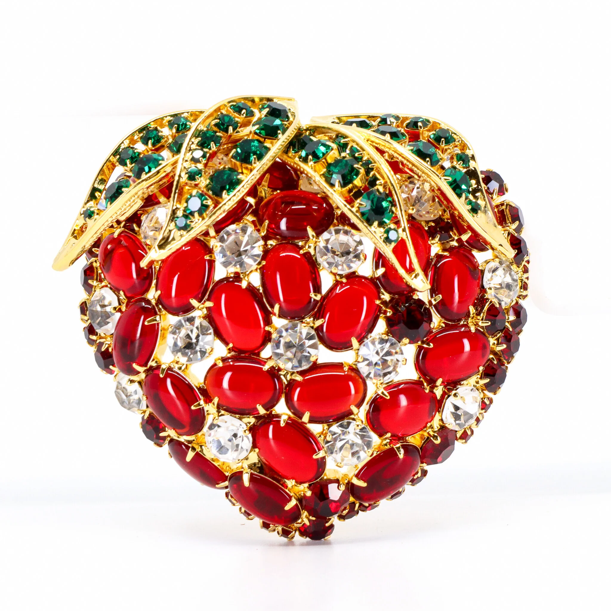 Moans Couture, Crystal Strawberry Pin