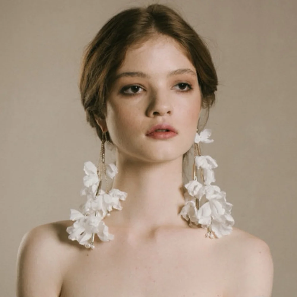 Decolove, Echo Flower, Silk Earrings — Danilova: Fashion, costume 