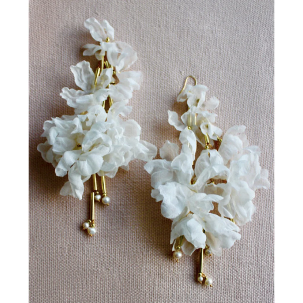 Decolove, Echo Flower, Silk Earrings — Danilova: Fashion, costume 