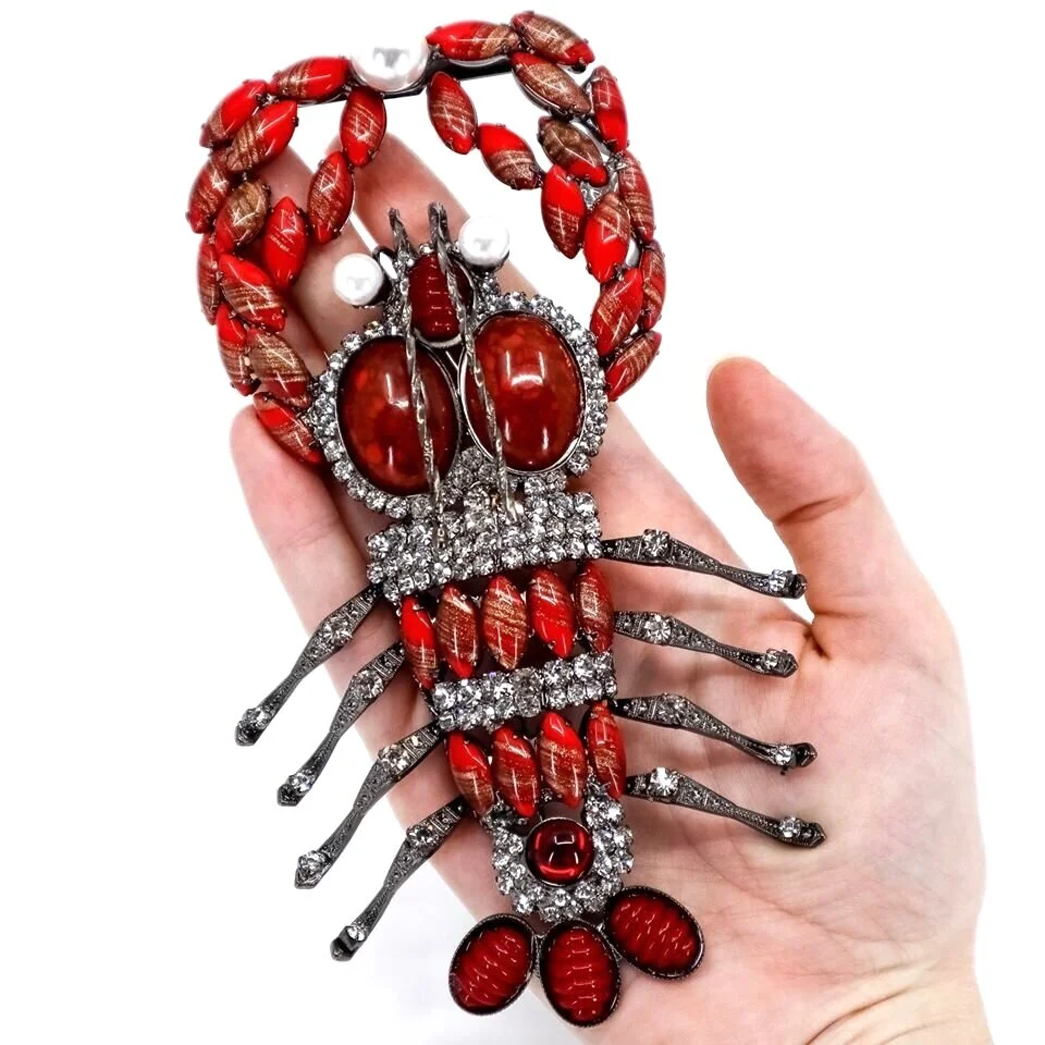 Moans Couture, Red Lobster Brooch