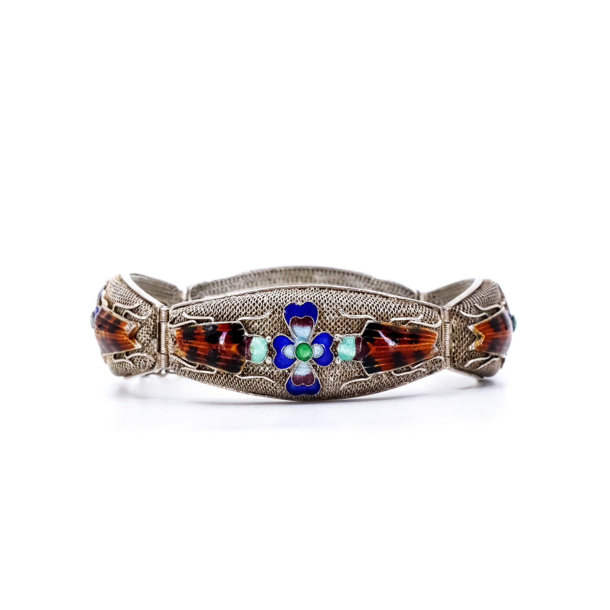 Old China Export, Silver and Enamel Bracelet