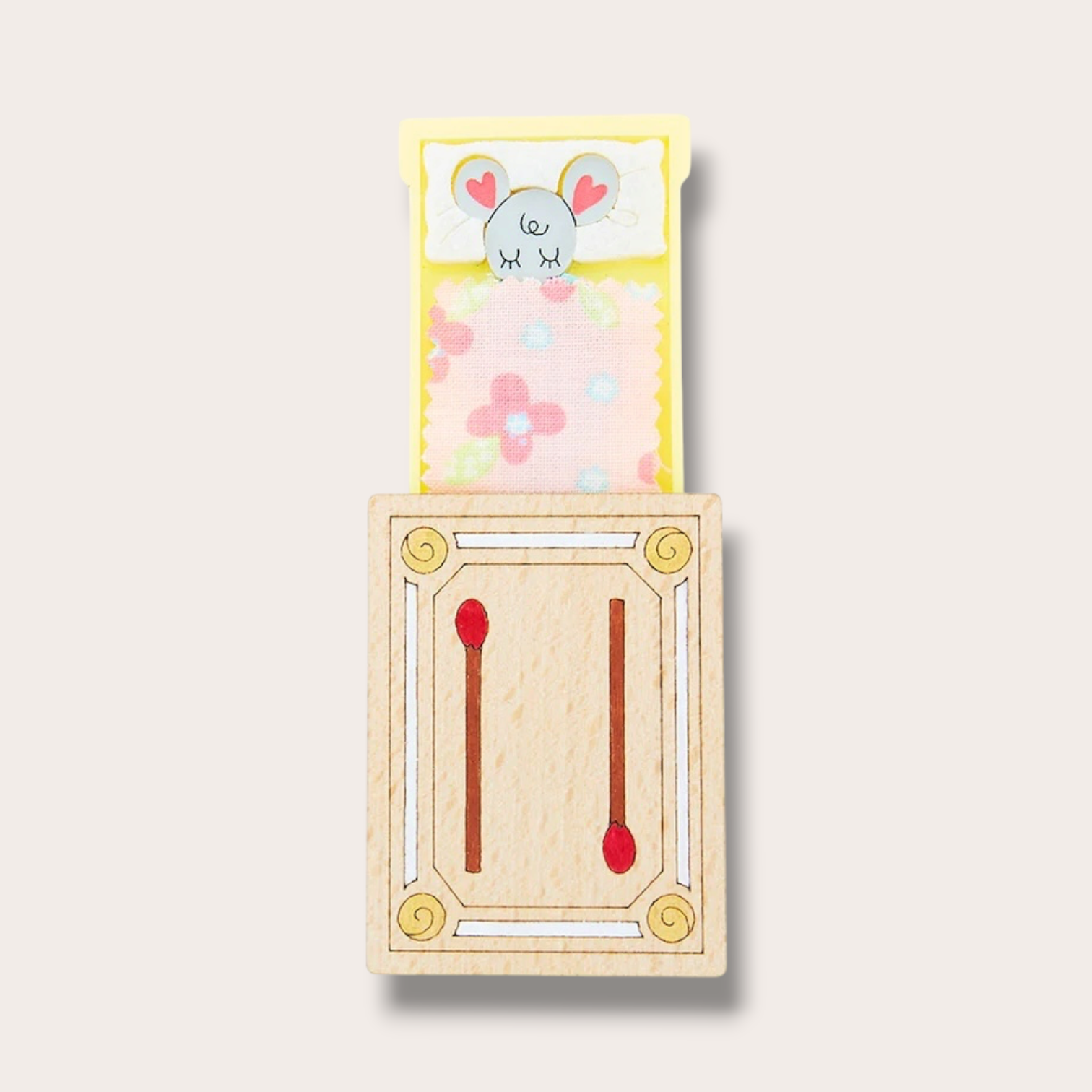 Danilova, La Vidriola, My Cosy Matchbox Bed, Interactive Acrylic Brooch1.PNG