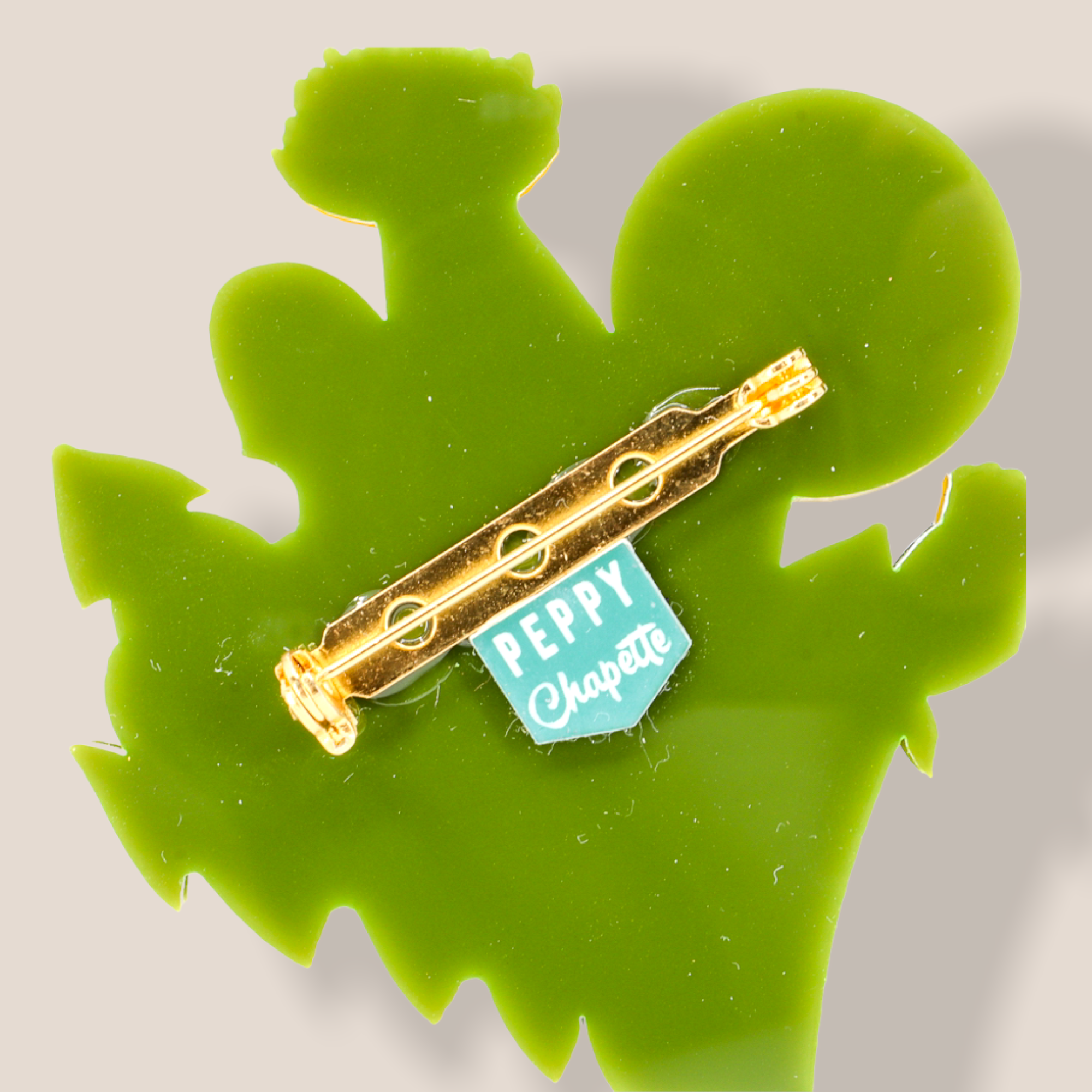 Danilova Jewellery, Peppy Chapette Plastic Resin Brooch6.PNG