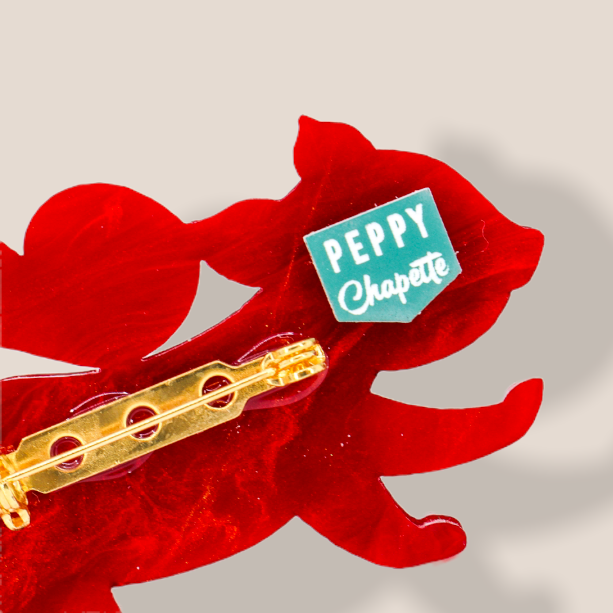 Danilova Jewellery, Peppy Chapette Plastic Resin Brooch6.PNG