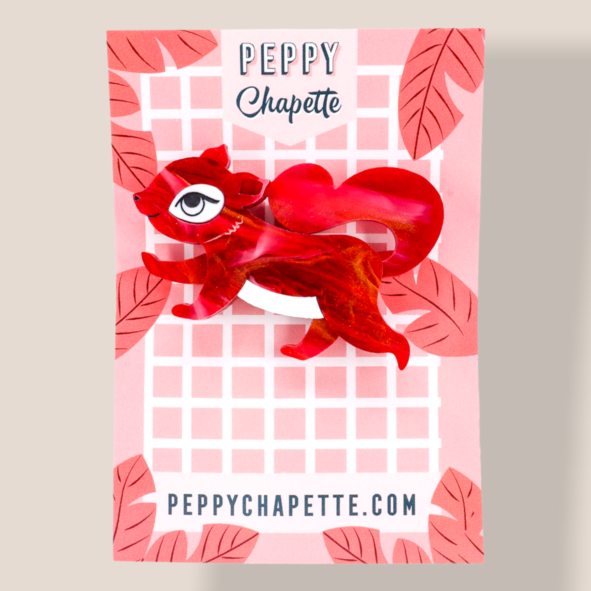 Danilova Jewellery, Peppy Chapette Plastic Resin Brooch1.PNG