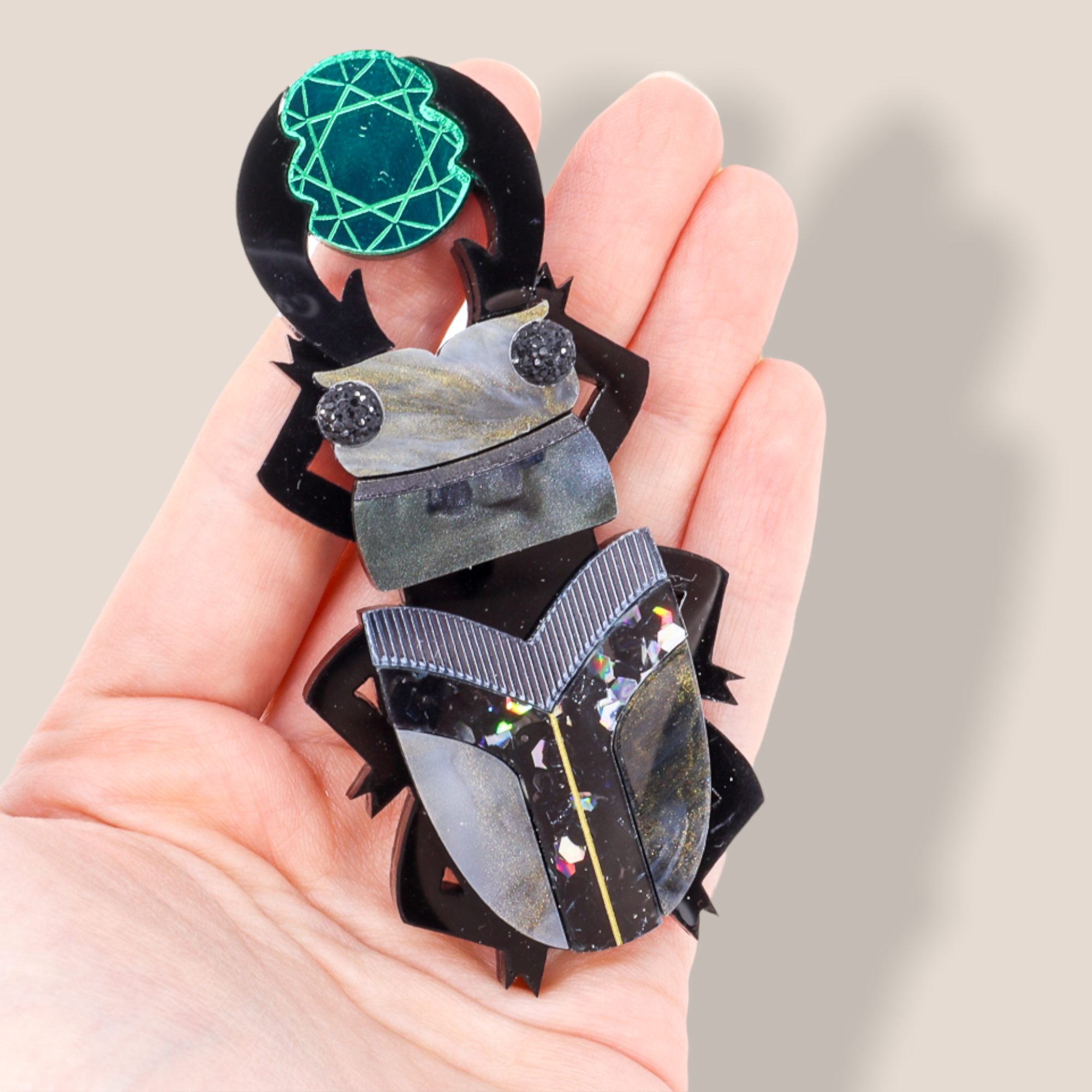 Danilova Jewellery, Peppy Chapette Plastic Resin Brooch11.PNG