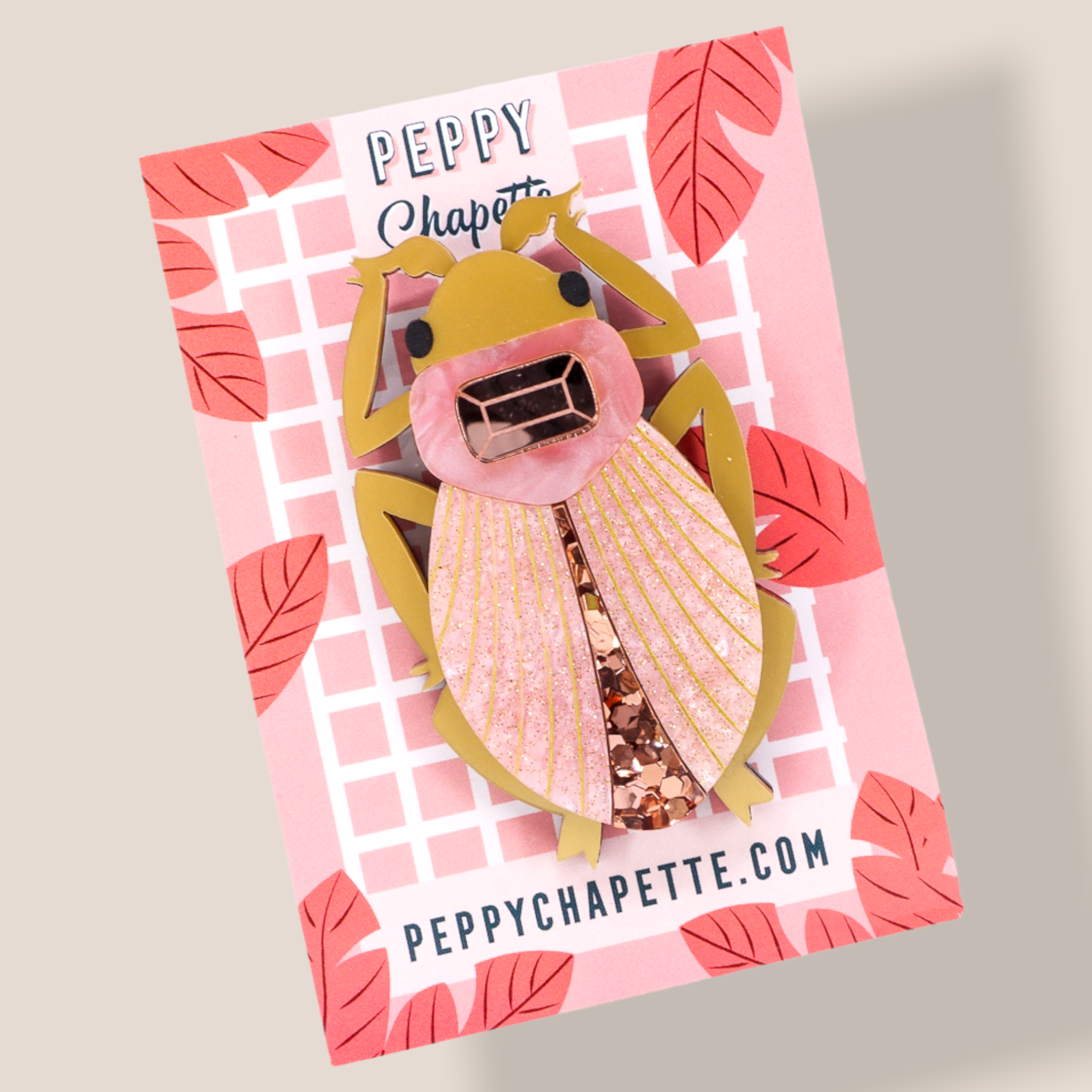 Danilova Jewellery, Peppy Chapette Plastic Resin Brooch1.PNG