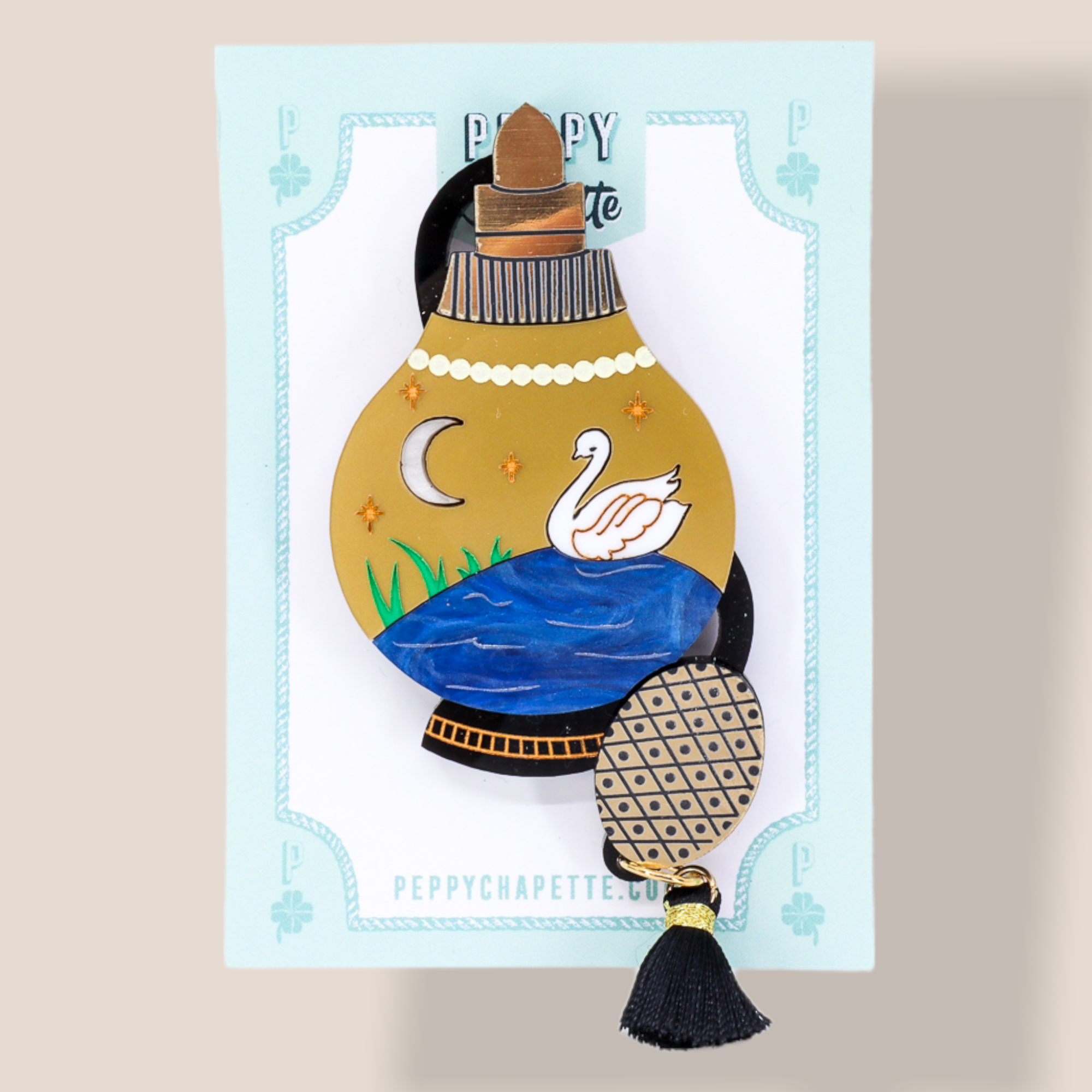 Danilova Jewellery, Peppy Chapette Plastic Resin Brooch1.PNG