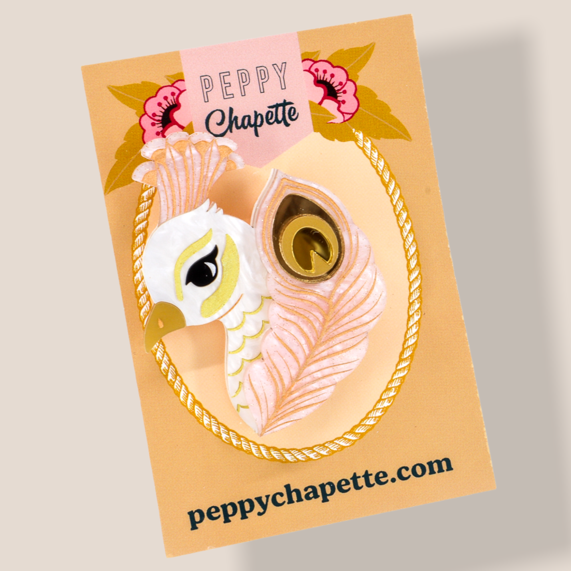 Danilova Jewellery, Peppy Chapette Plastic Resin Brooch2.PNG