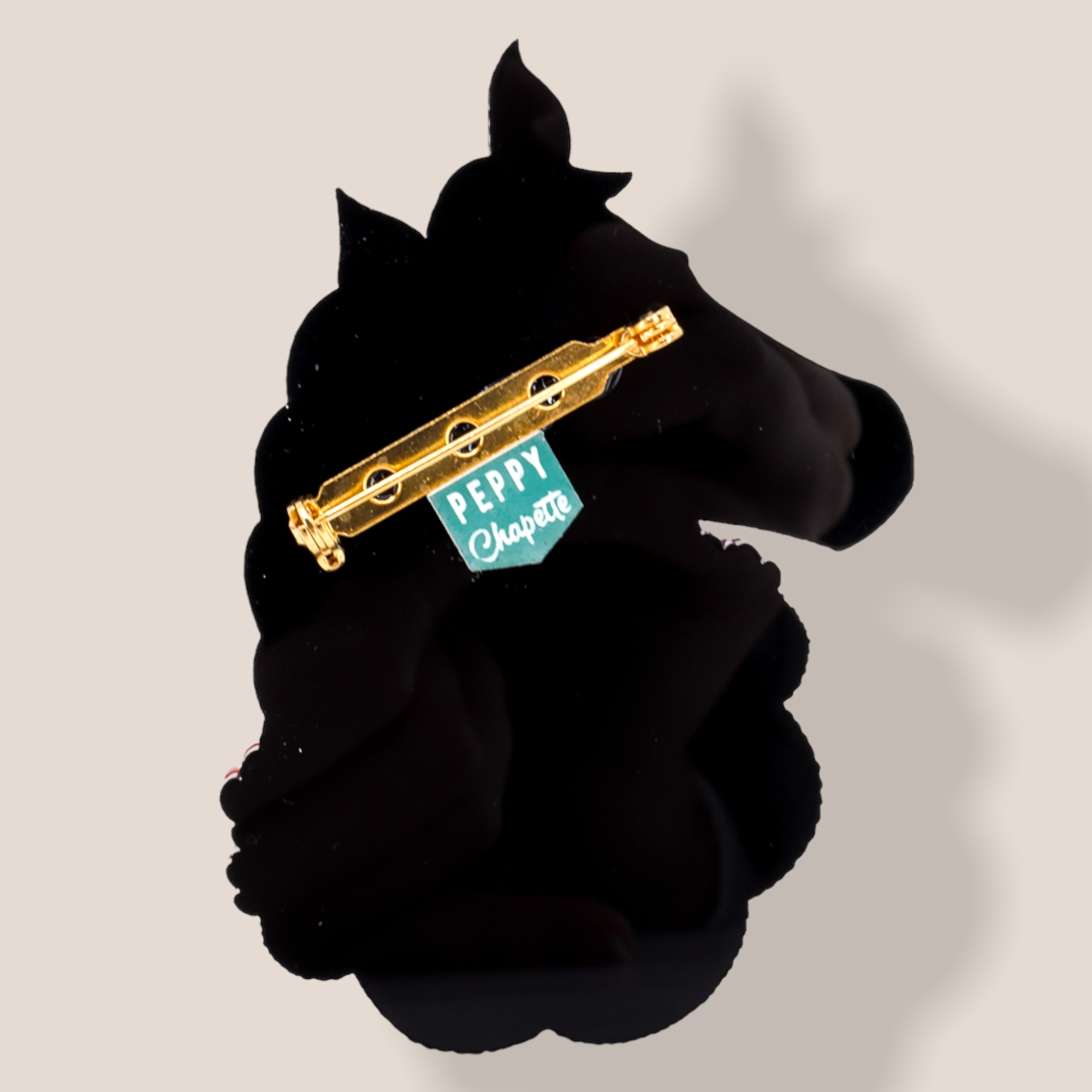 Danilova Jewellery, Peppy Chapette Plastic Resin Brooch5.PNG