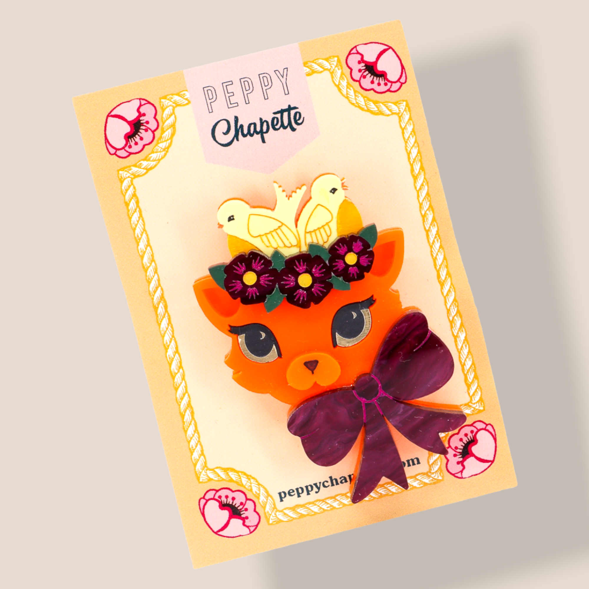 Danilova Jewellery, Peppy Chapette Plastic Resin Brooch1.PNG