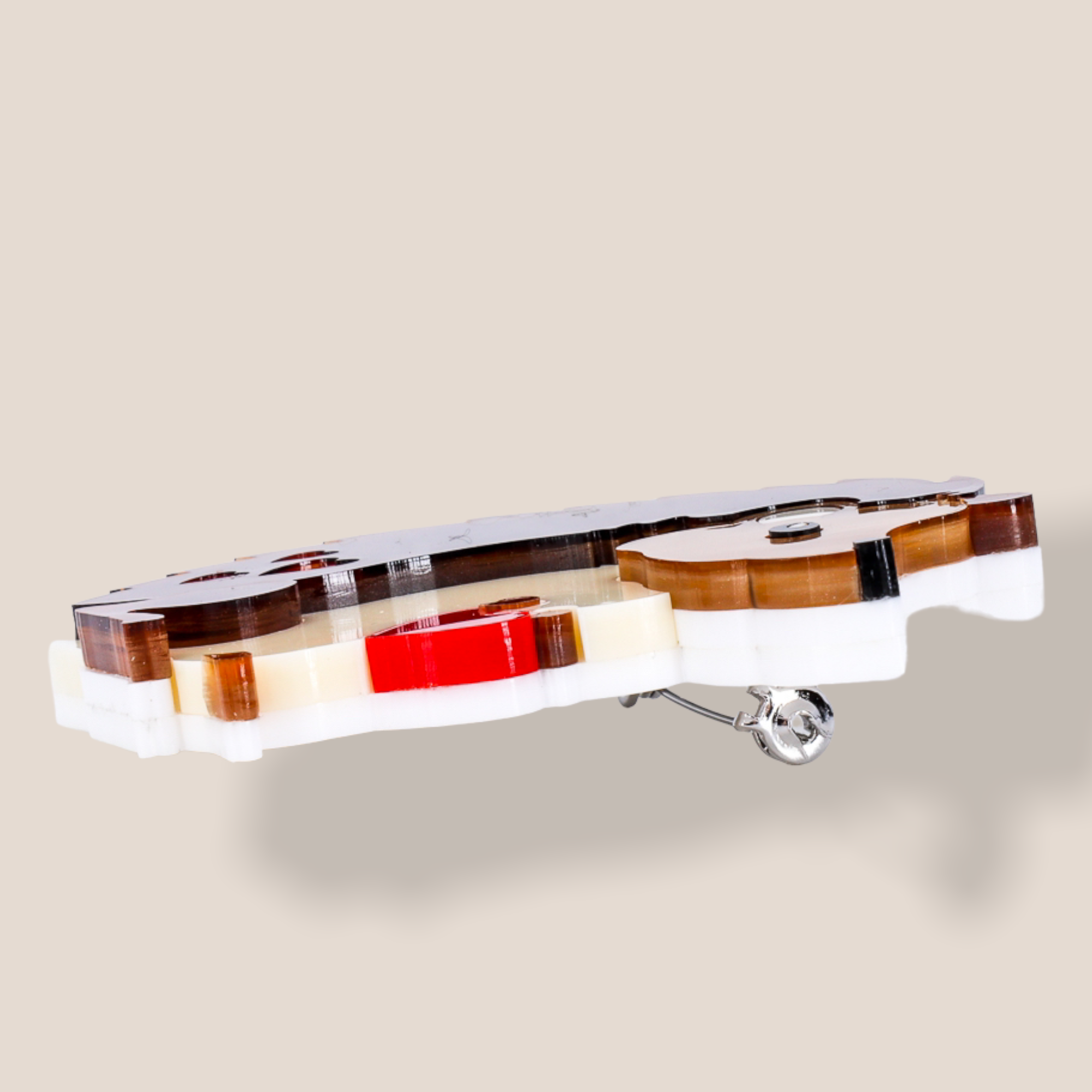 Danilova Jewellery, Deer Arrow, Acrylic Plastic Brooch8.PNG