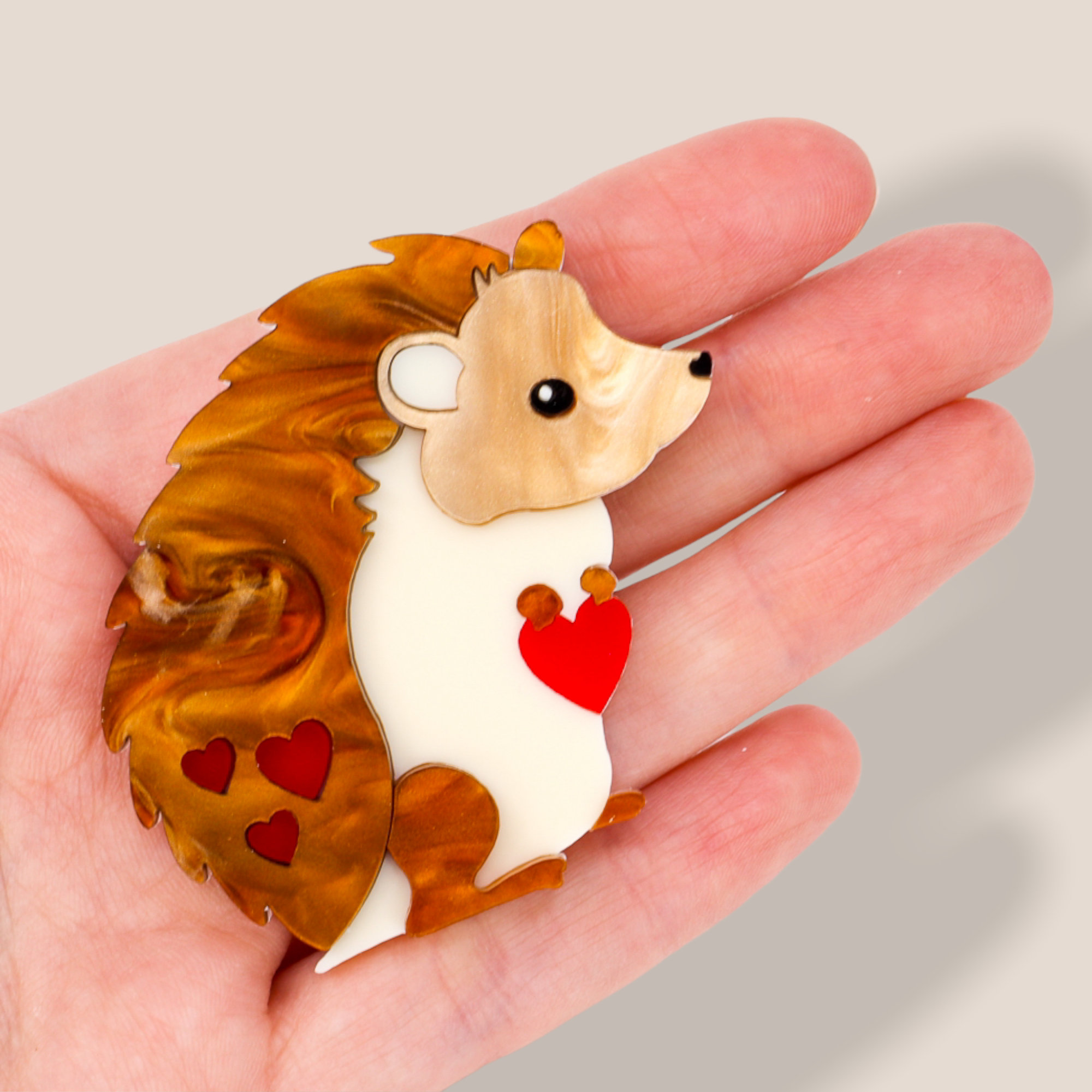 Danilova Jewellery, Deer Arrow, Acrylic Plastic Brooch9.PNG