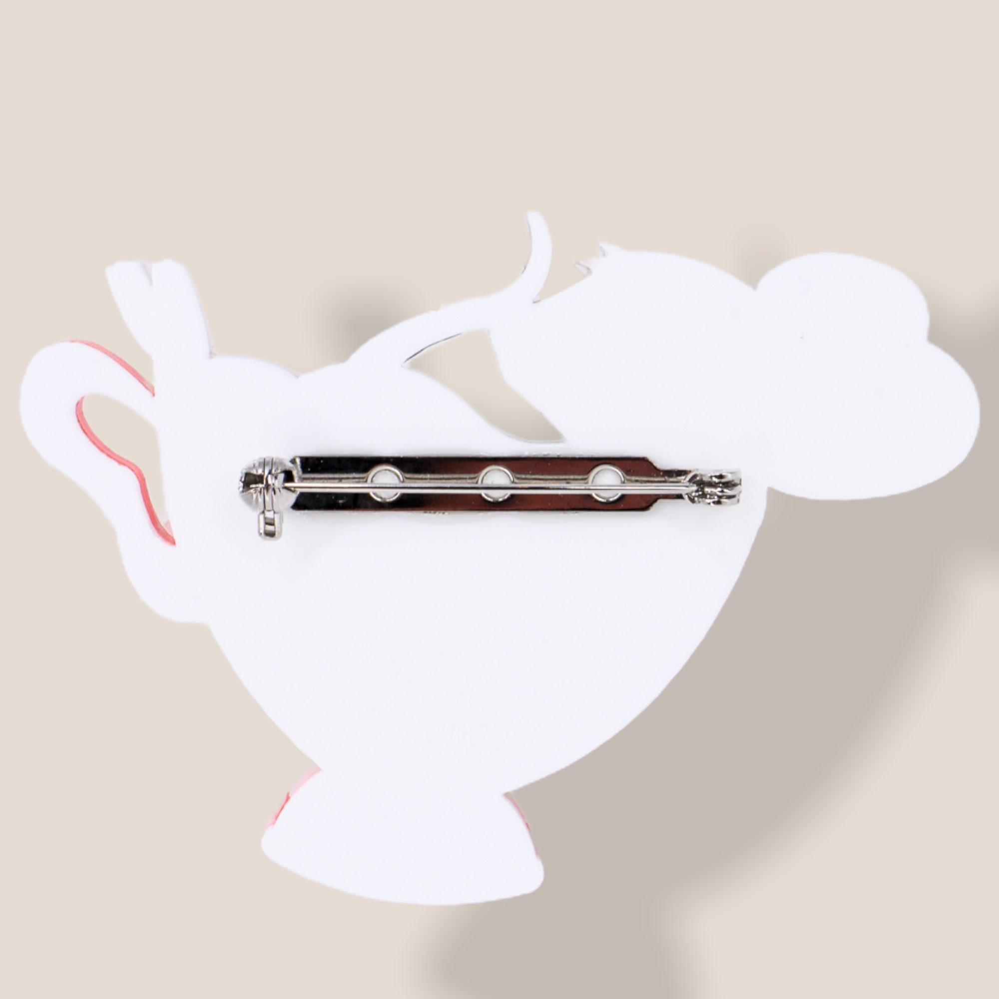 Danilova Jewellery, Deer Arrow, Acrylic Plastic Brooch8.PNG