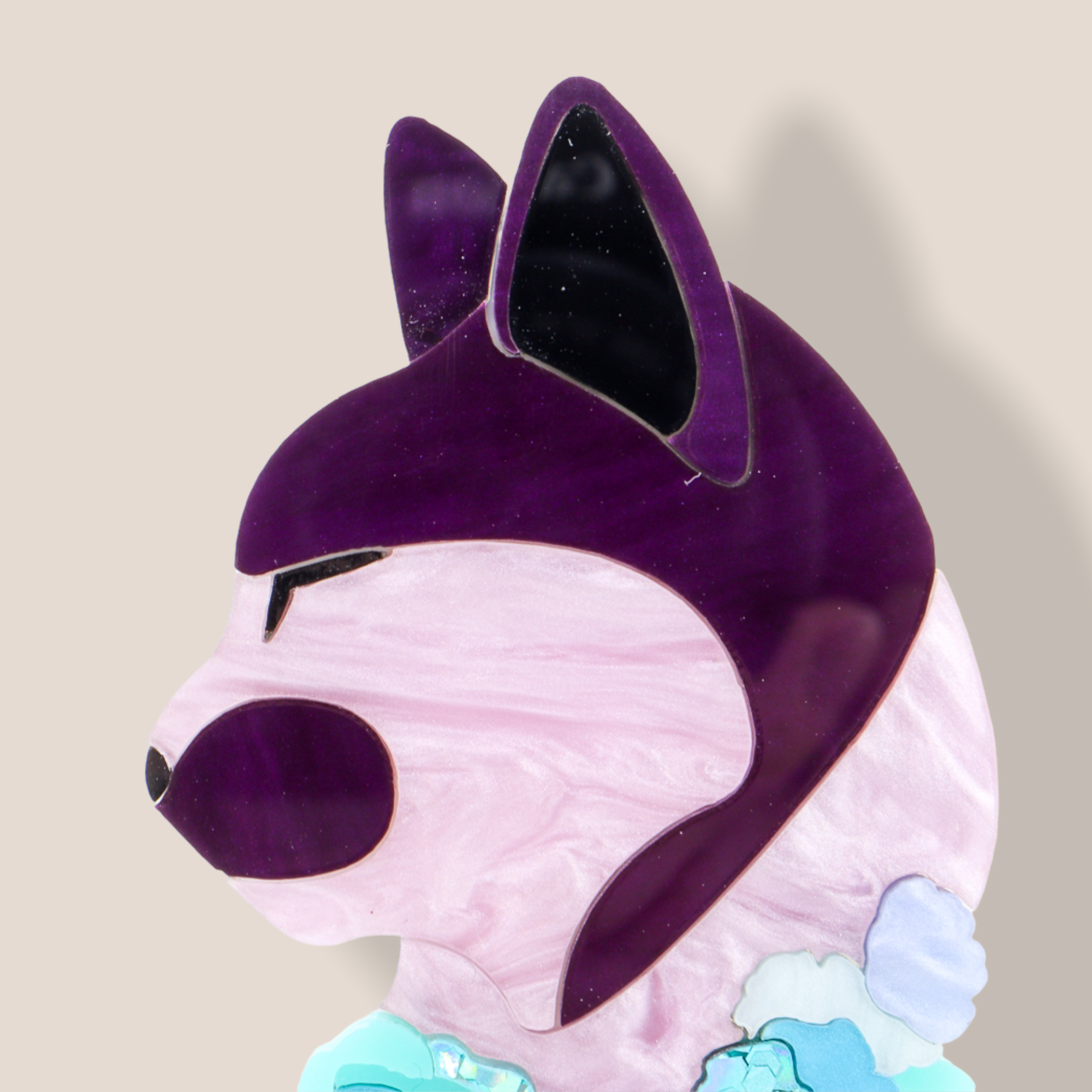 Danilova Jewellery, Deer Arrow, Acrylic Plastic Brooch4.PNG