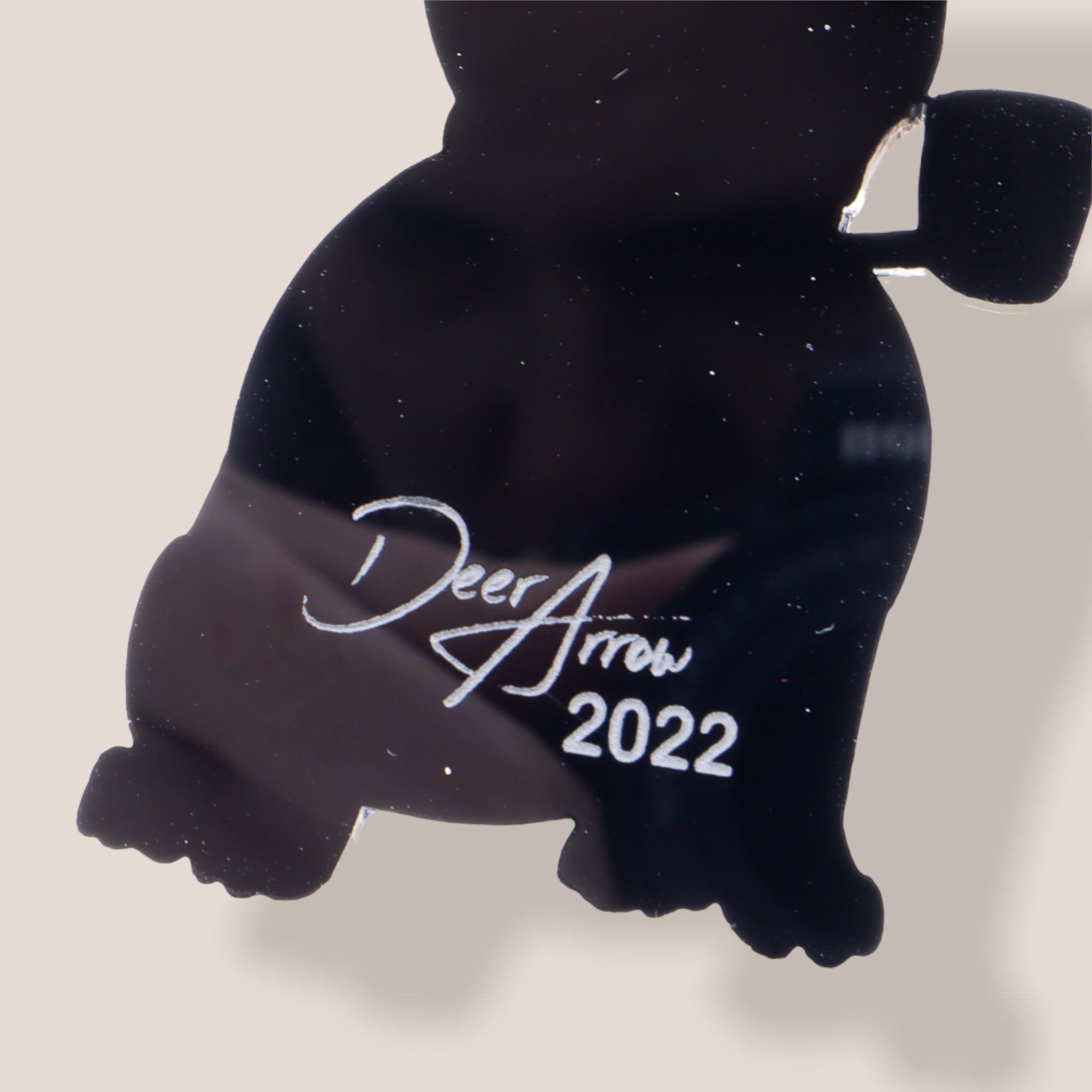 Danilova Jewellery, Deer Arrow, Acrylic Plastic Brooch6.PNG
